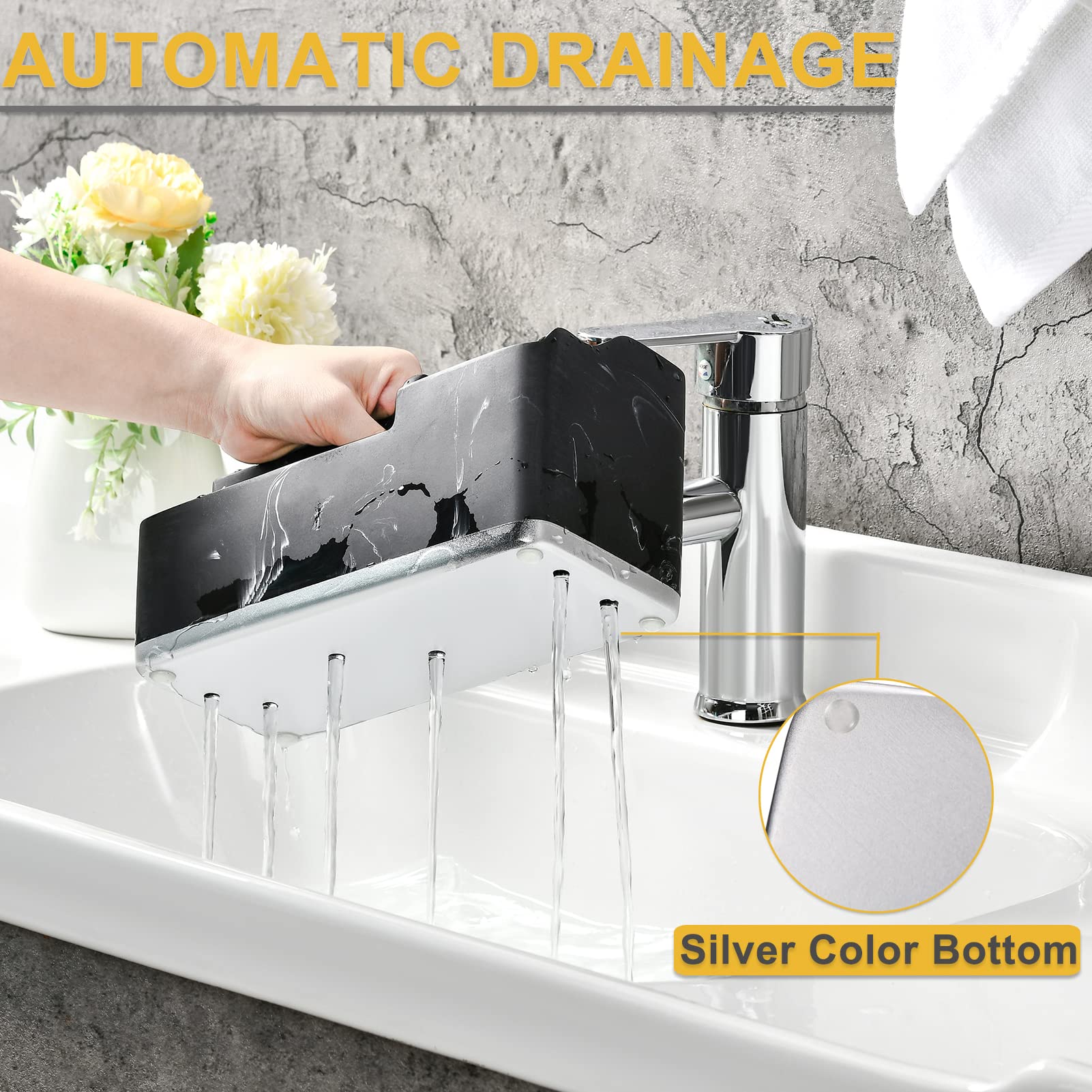 Vitviti Toothbrush Holders For Bathroom, Bathroom Organizer Countertop, 5 Compartment Bathroom Accessories Storage For Toothpast