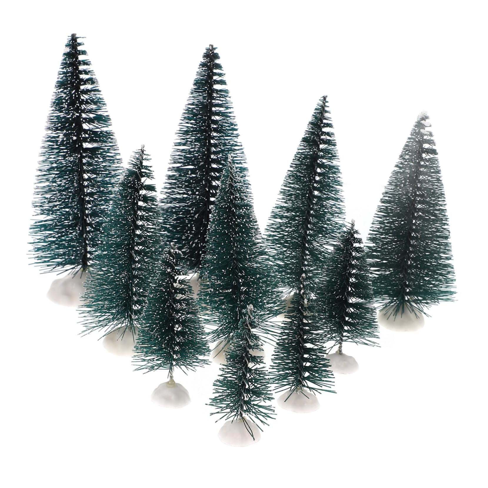 Cabilock 50pcs Miniature Christmas Tree Ornaments Artificial Xmas Tree Decoration for Tabletop Desk Home Decor for Festive Parti