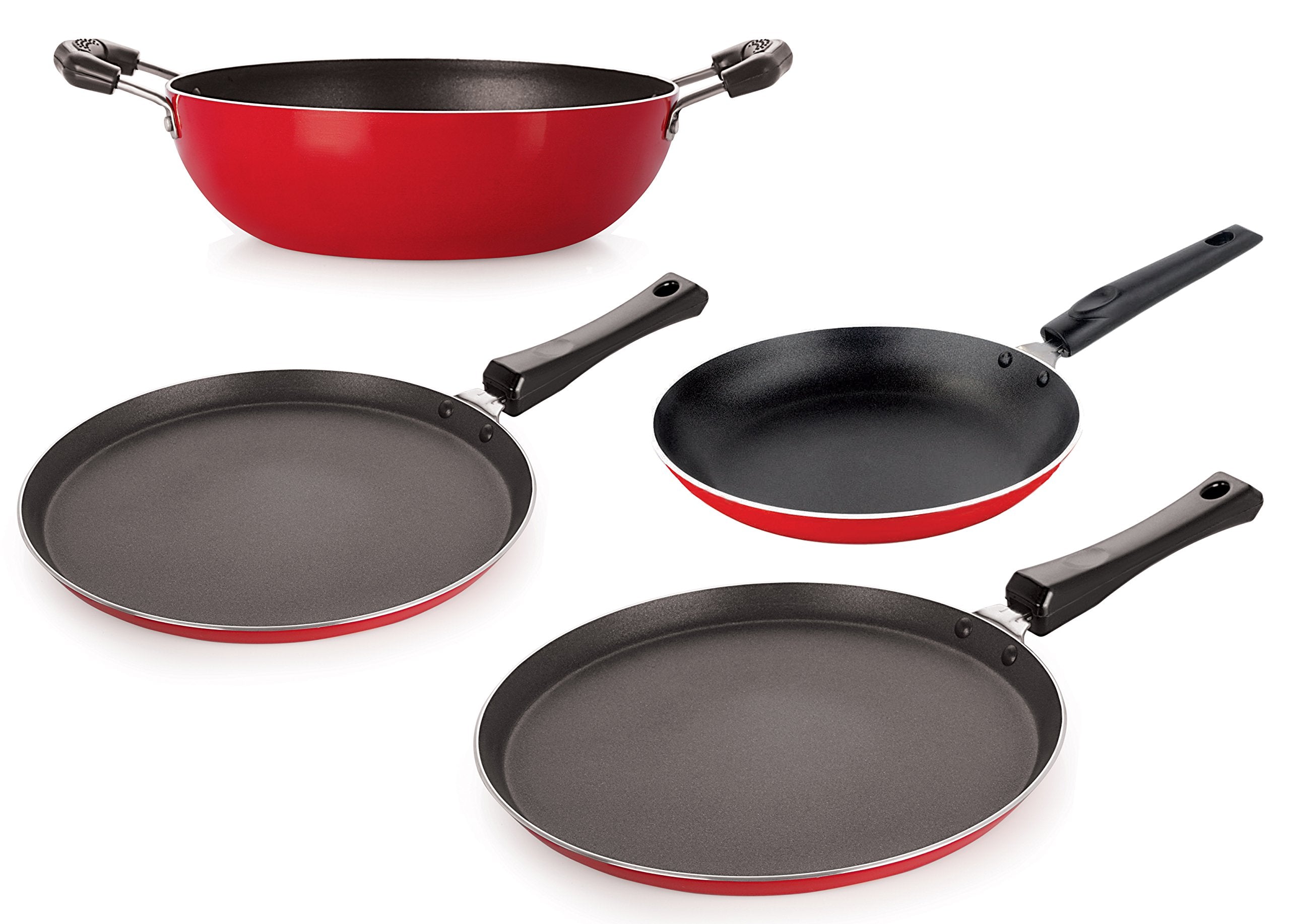 Nirlon 2 Way NonStick Coated Pure Aluminium Oil Free Kitchenware Essential