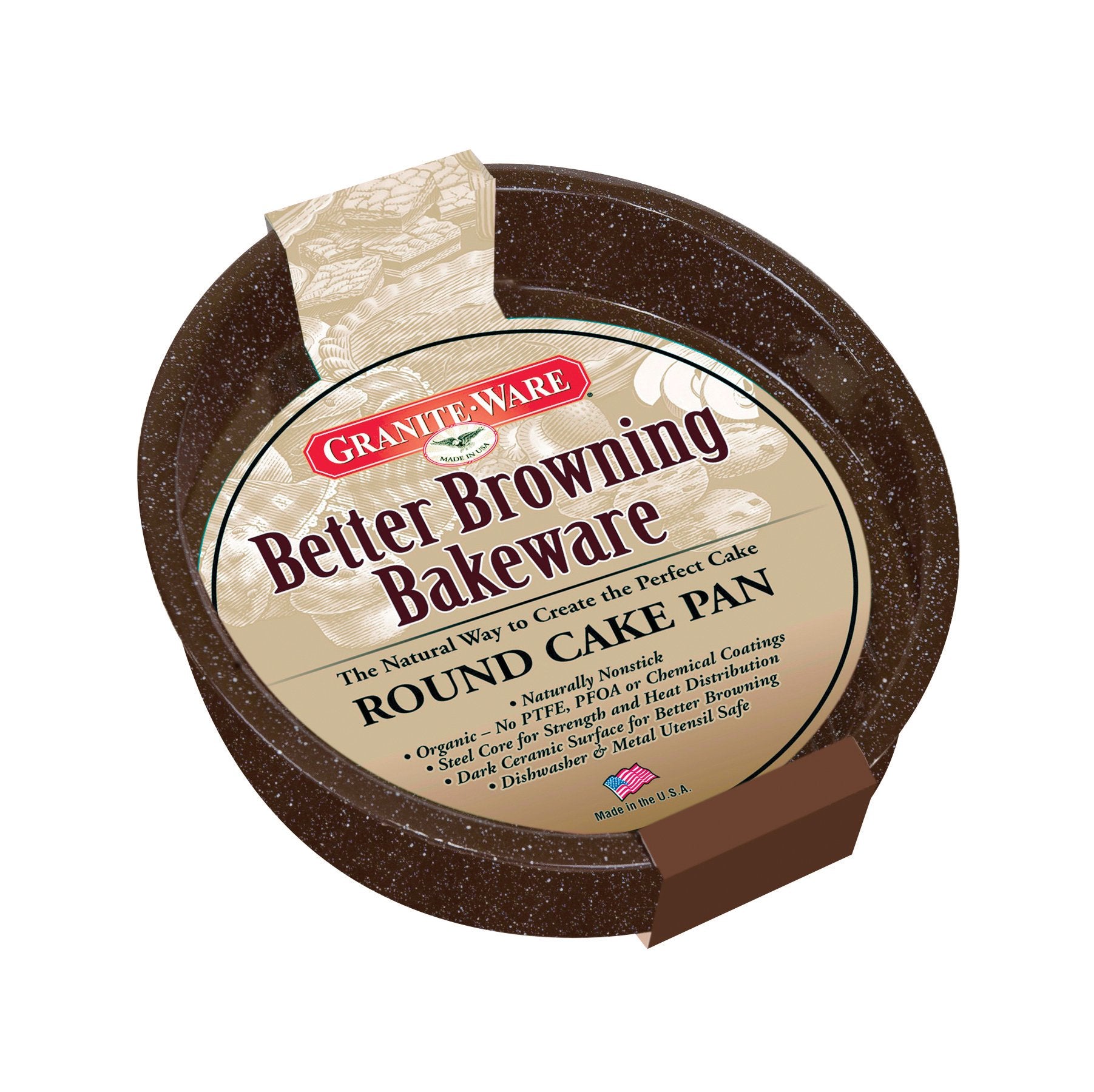 Granite Ware Better Browning Round Cake Pan, 8Inch