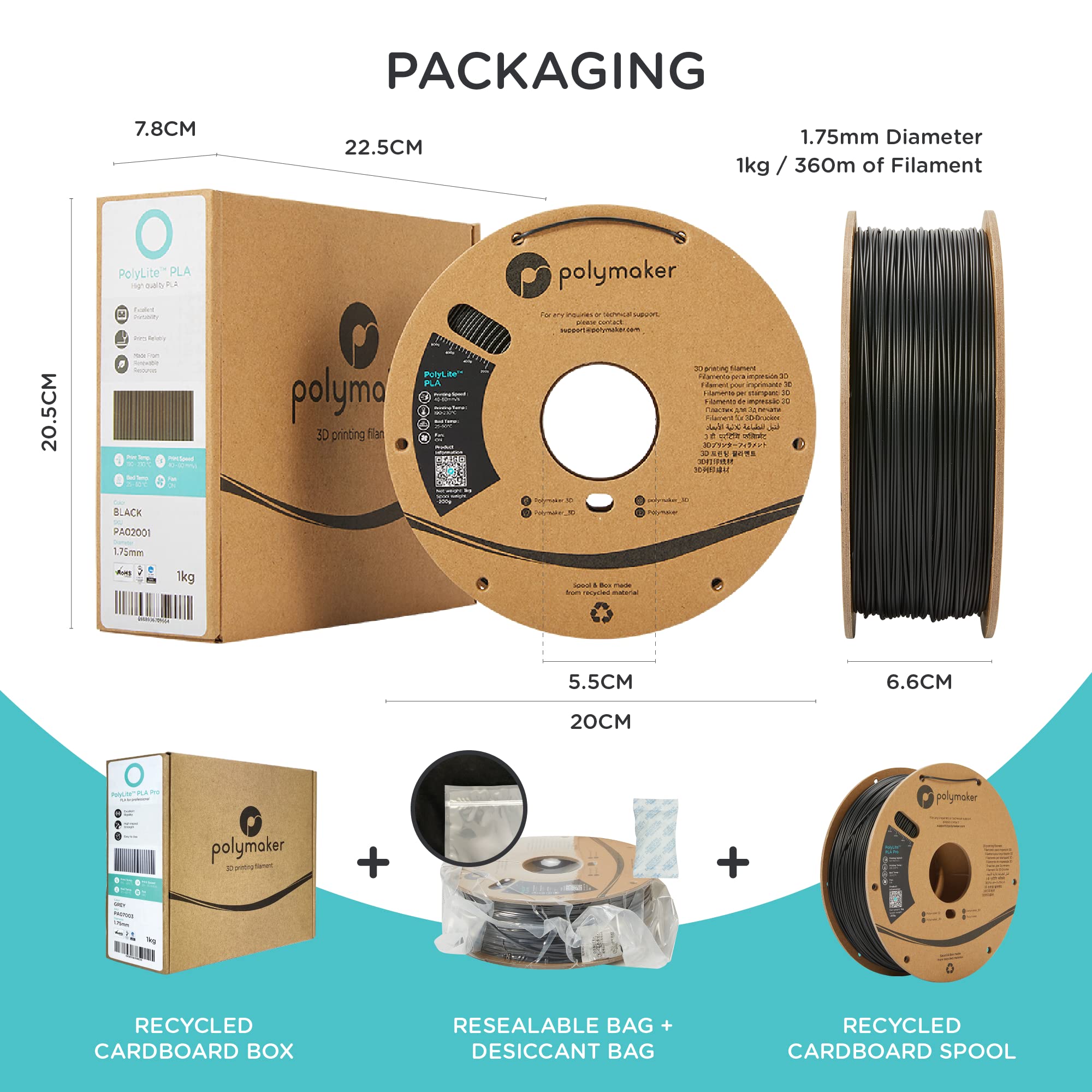 Polymaker Pc-Pbt Filament 175Mm, Natural Polycarbonate Filament 175Mm Pbt Blend, 1Kg Cardboard Spool - Low Temperature Toughness