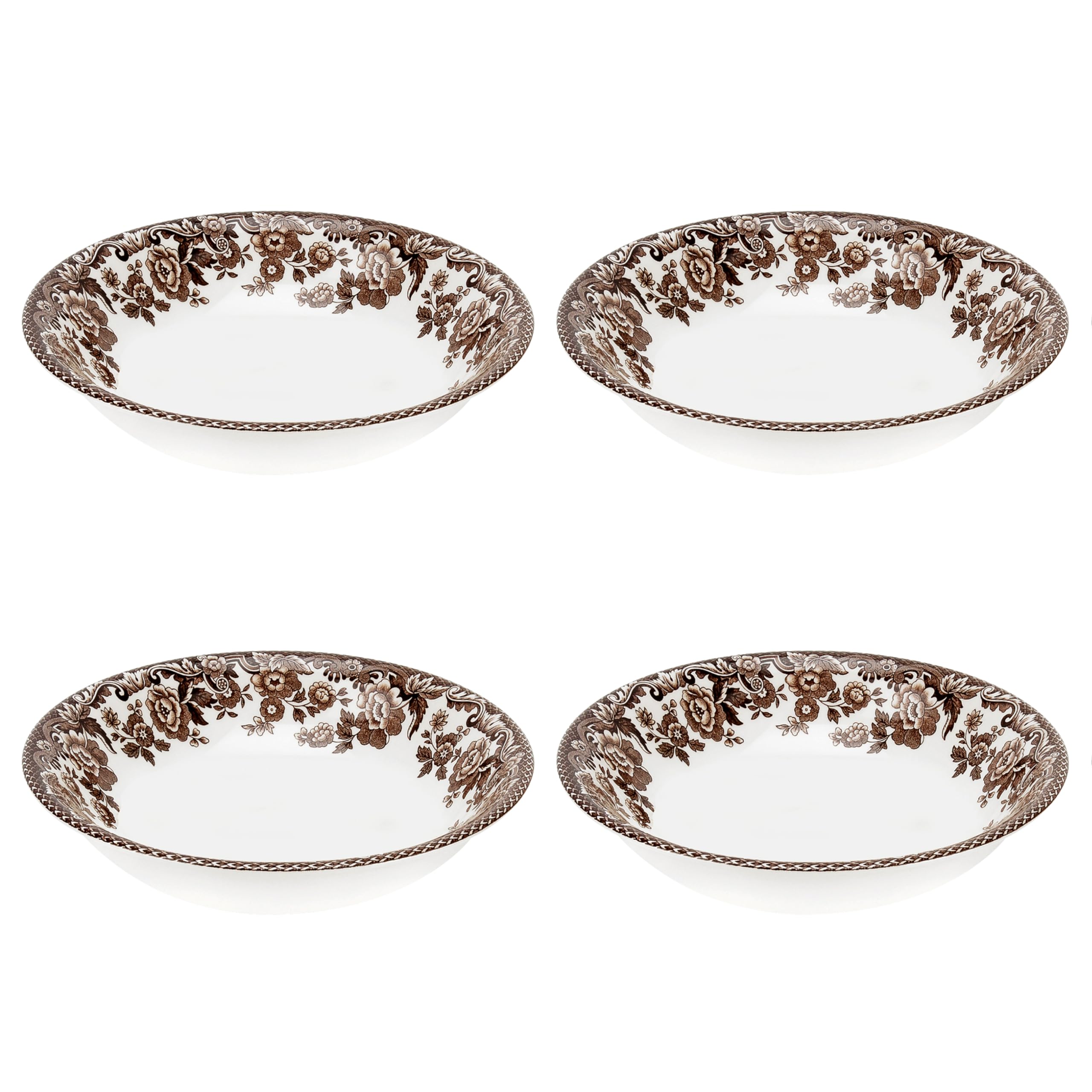 Spode Delamere Ascot Cereal Bowl, Set Of 4, 8    | Perfect For Oatmeal, Salads, And Desserts | Made In England From Fine Earthen