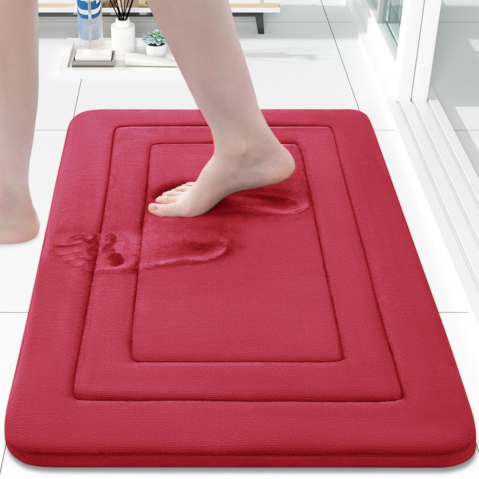 Arotive Memory Foam Bathroom Rug Mat 30X20, Ultra Soft And Absorbent Bath Mat, Machine Wash Dry, Comfortable Bath Rug Carpet For