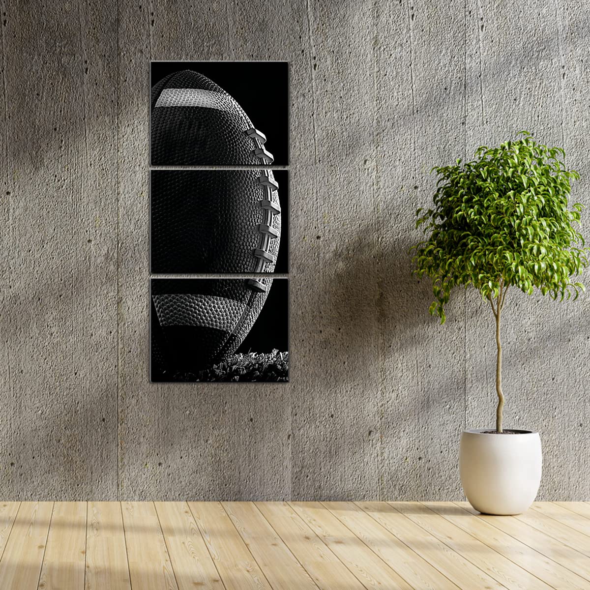 American Football Sport For Gym Wall Art Black And White Dormitory Playroom Poster Print Black Artwork Minimalist Rugby For Kid