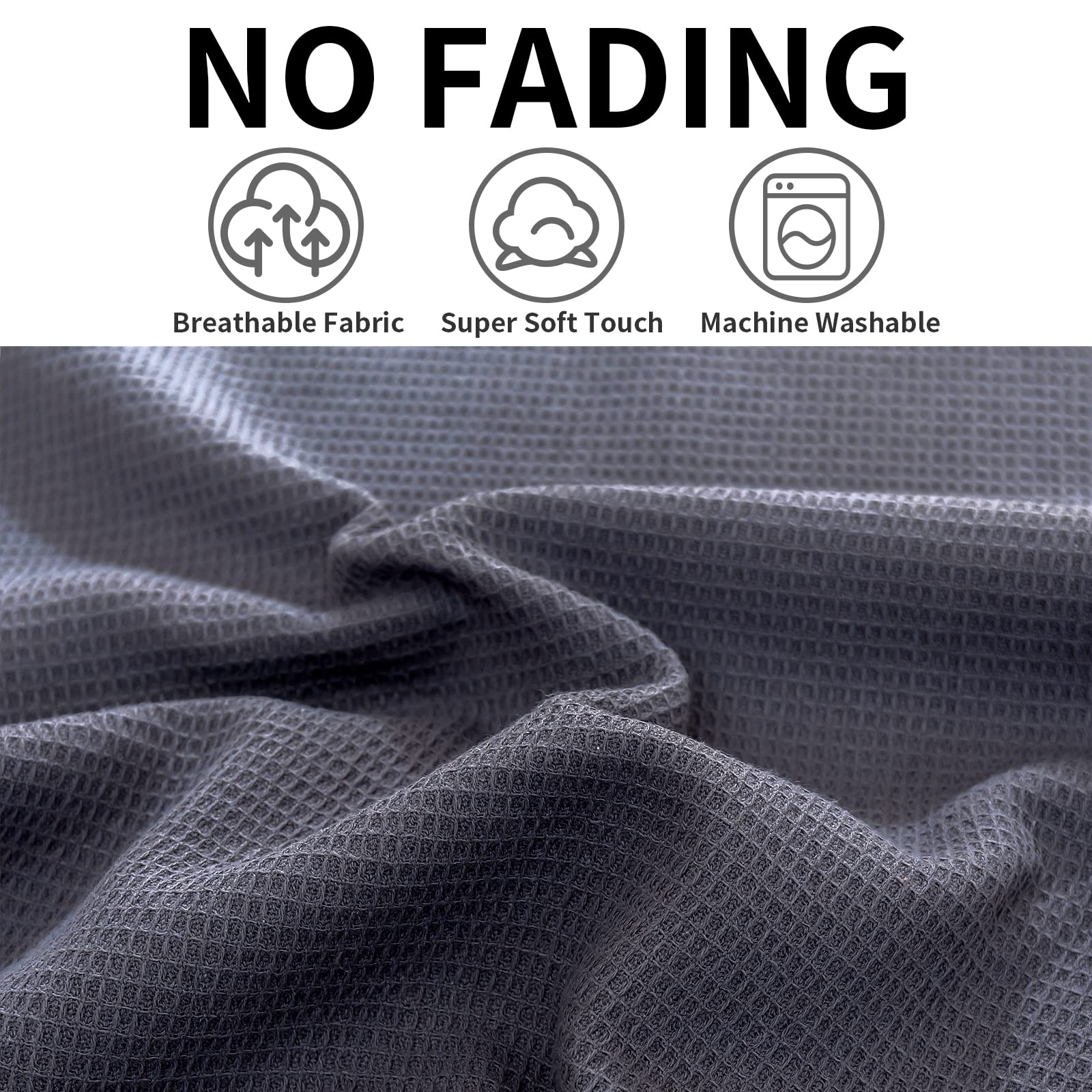 Quiltina 100% Cotton Absorbent Kitchen Dish Towels Set, Waffle Weave Kitchen Hand Towels, Ultra Soft Dish Towels Dish Cloths, Qu