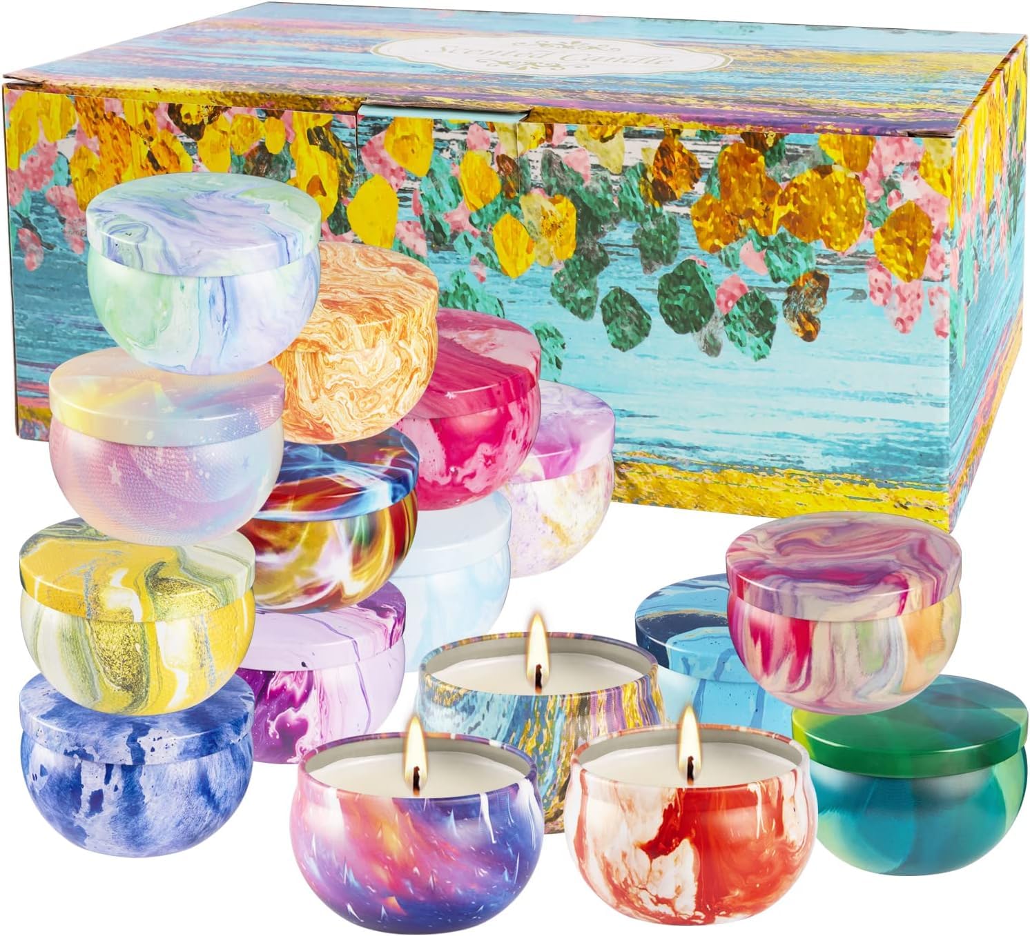 Scented Candles Aromatherapy Candles for Stress Relief,Soy Wax Candles Gifts for Women for Mothers Day, Valentine's Day,Birthday