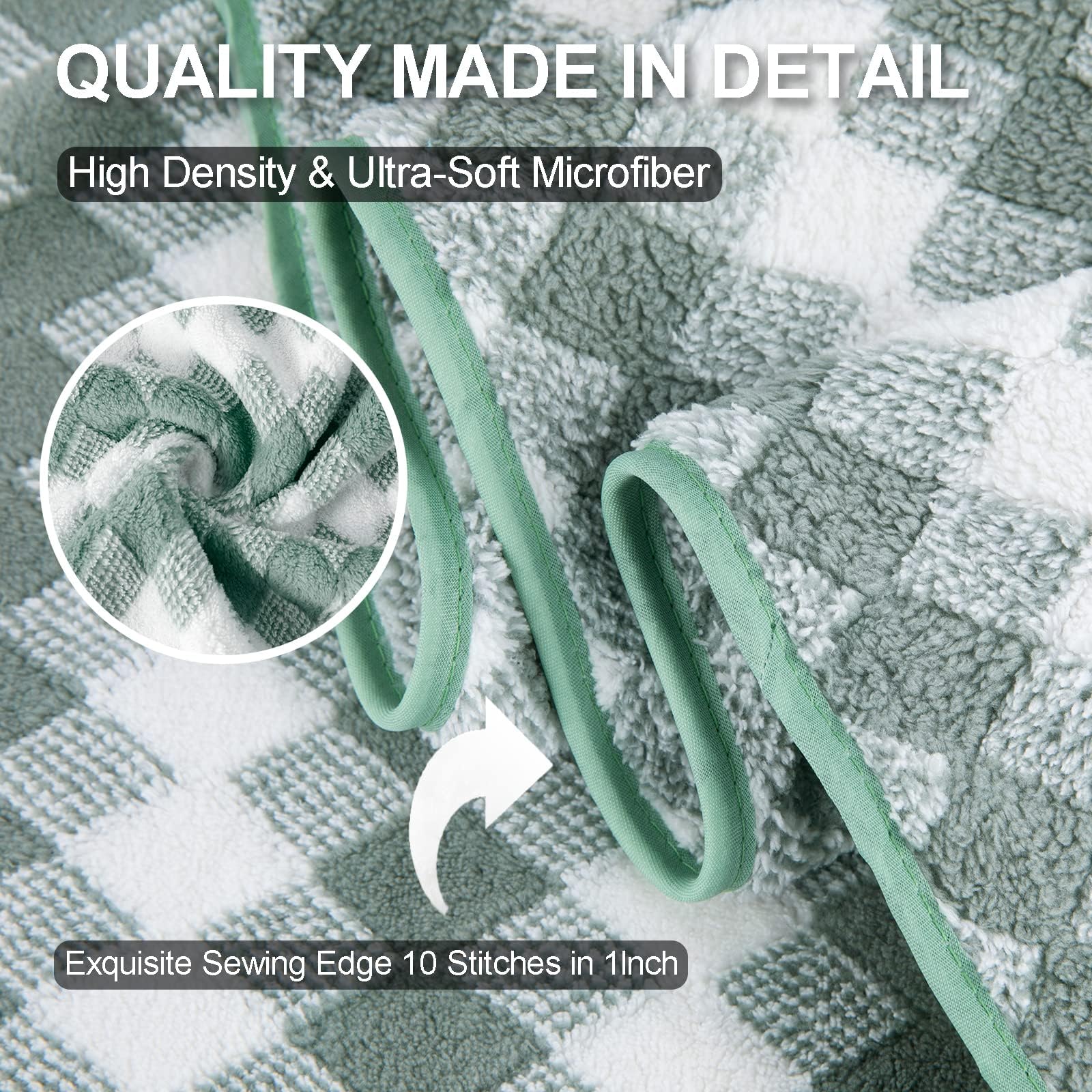 8 Piece Bathroom Towel Set Green |2 Oversized Large Bath Towels Sheet,2 Hand Towels And 4 Washcloths| 600Gsm Ultra Soft Luxury P