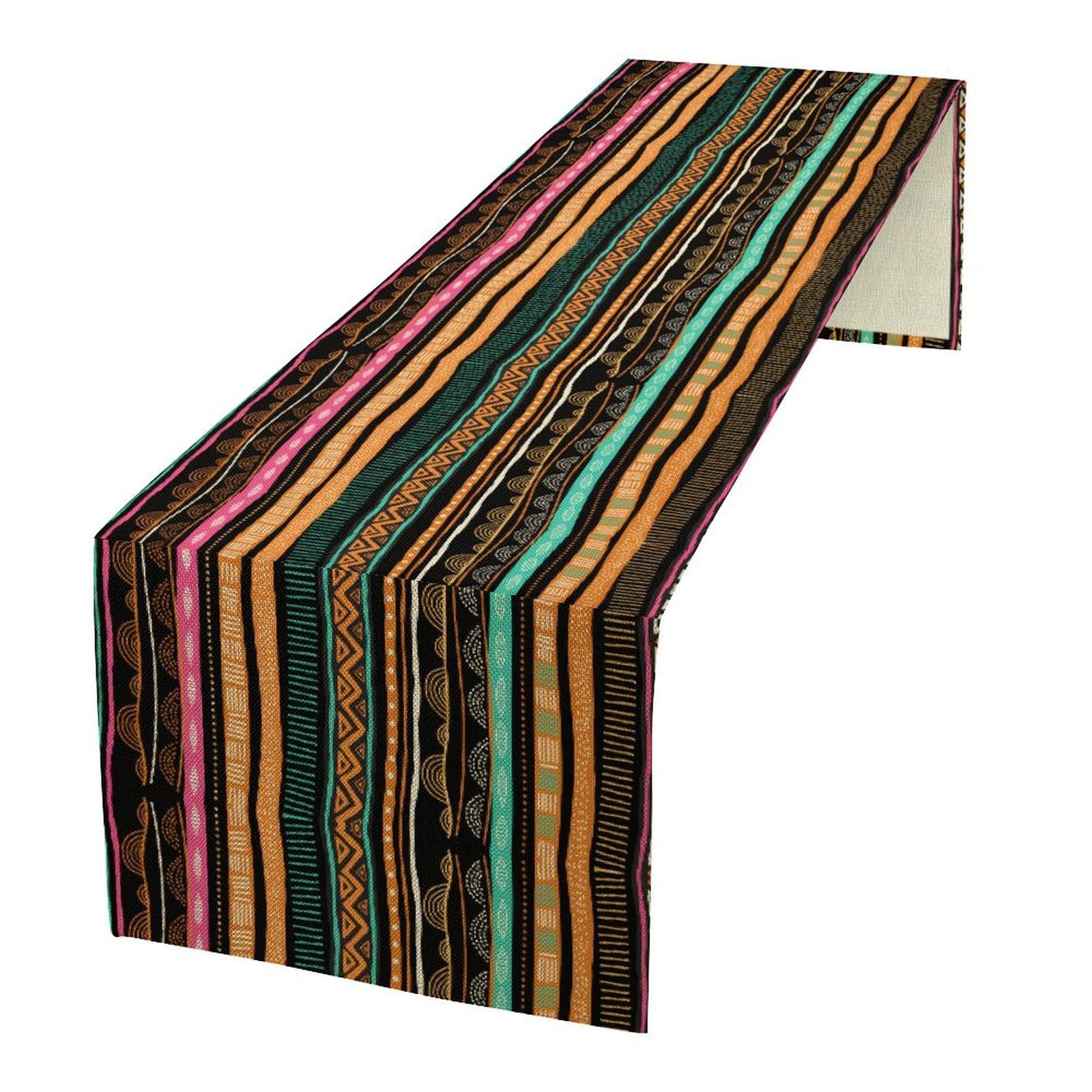 Traditional African Tribal Table Runner Kwanzaa Juneteenth African American Heritage Festival Holiday Party Decoration Home Kitc
