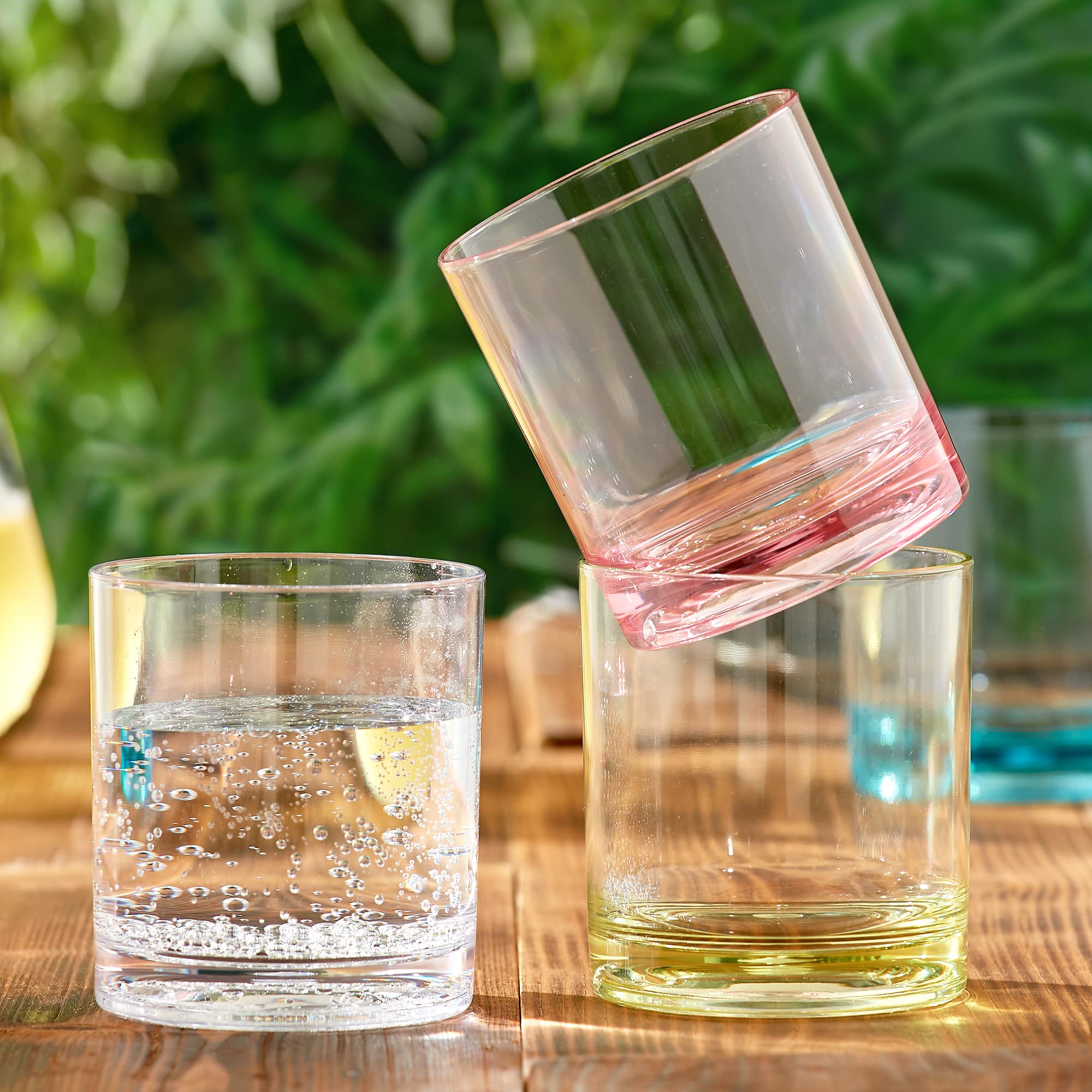 Amazing Abby - Probity - 12-Ounce Plastic Tumblers (Set Of 6), Plastic Drinking Glasses, All-Clear Reusable Plastic Cups, Bpa-Fr