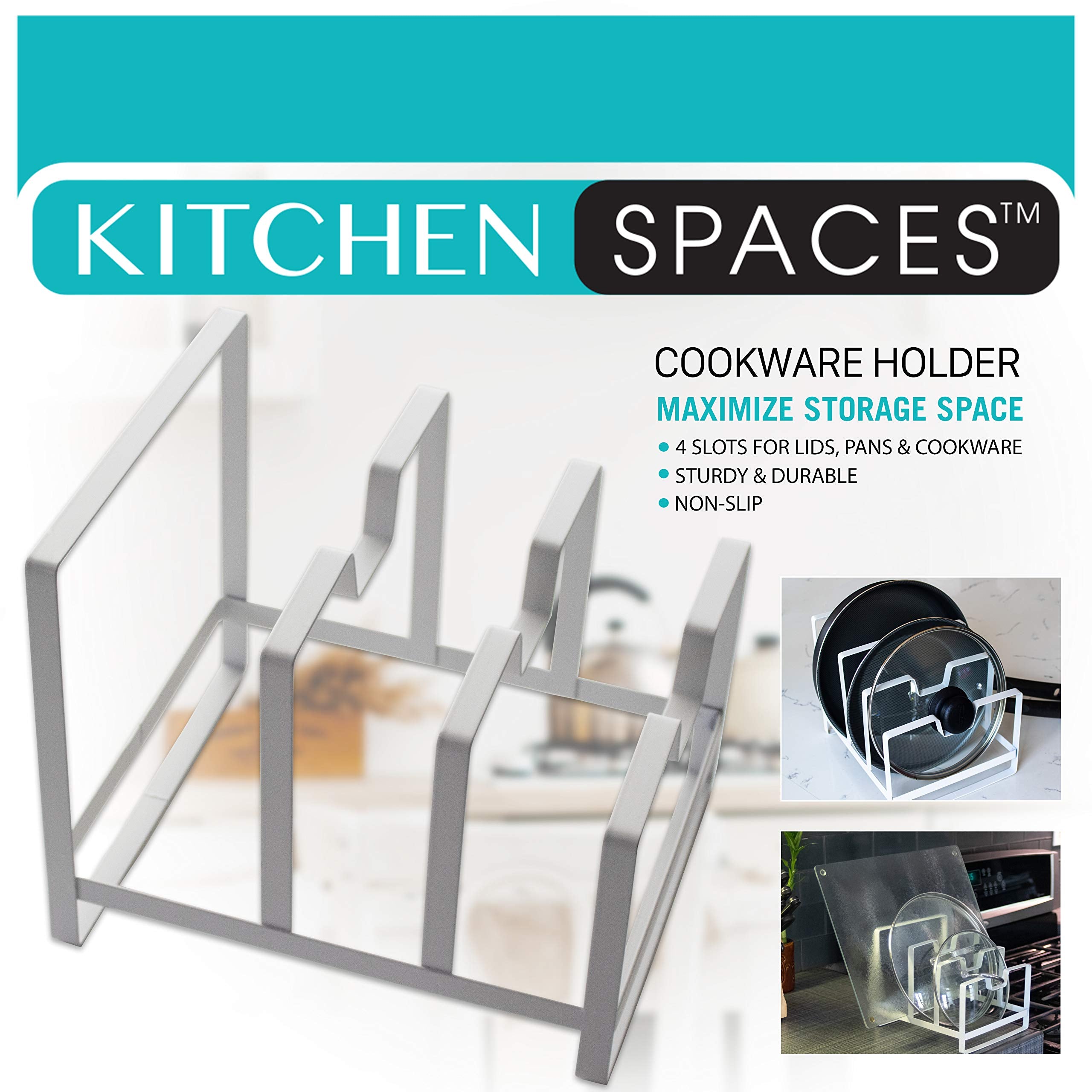 Kitchen Spaces Pot And Pan Organizer, White