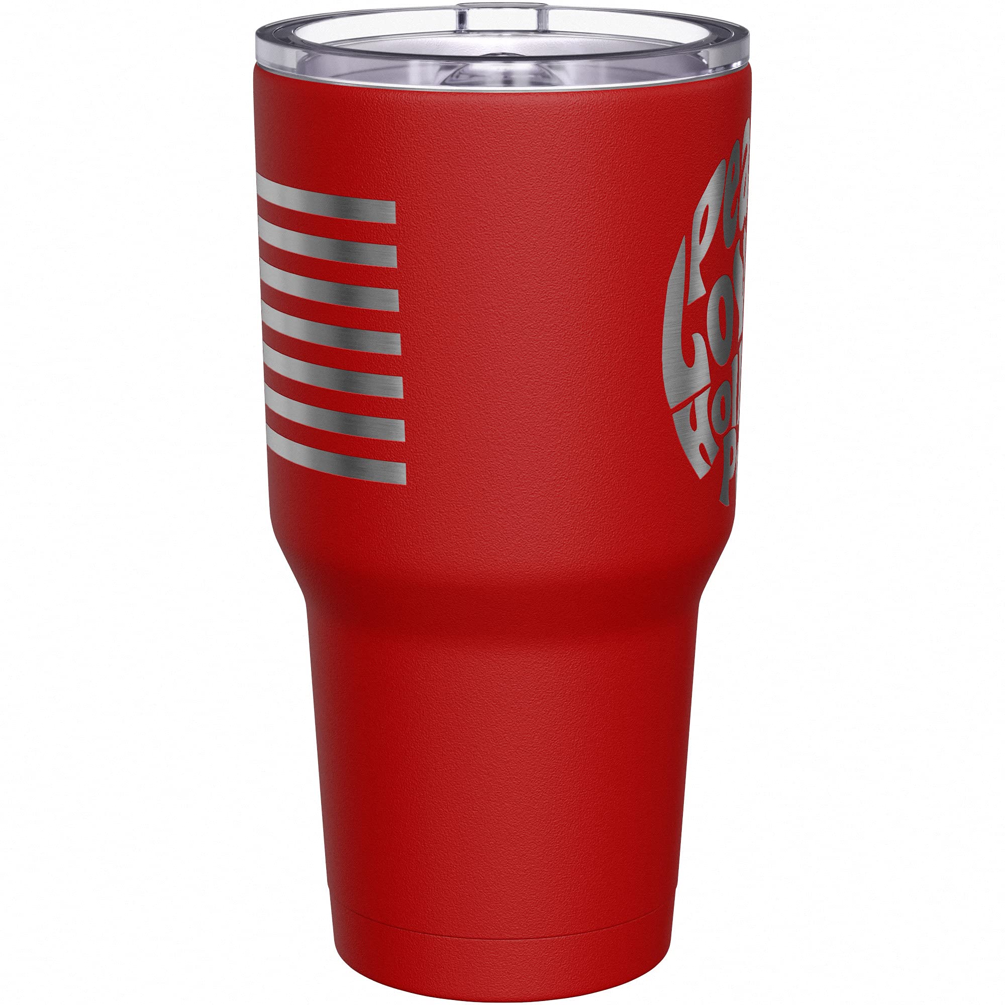 We The People Holsters - Peace - Love - Hollow Points - Coffee Tumbler - American Flag Coffee Travel Mug - Engraved Tumbler - Double Insulated Tumbler - 30 oz