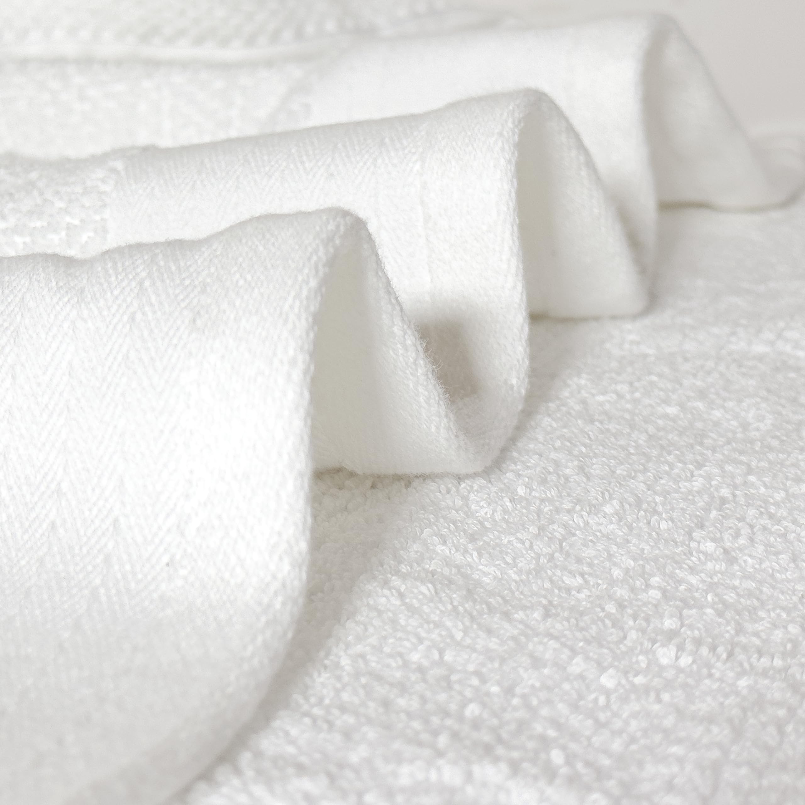 Tens Towels 8 Pack Popcorn Textured Luxury Towels Set, 2 Large Bath Towels, 2 Hand Towels, 4 Washcloths, 100% Cotton, Plush Hote