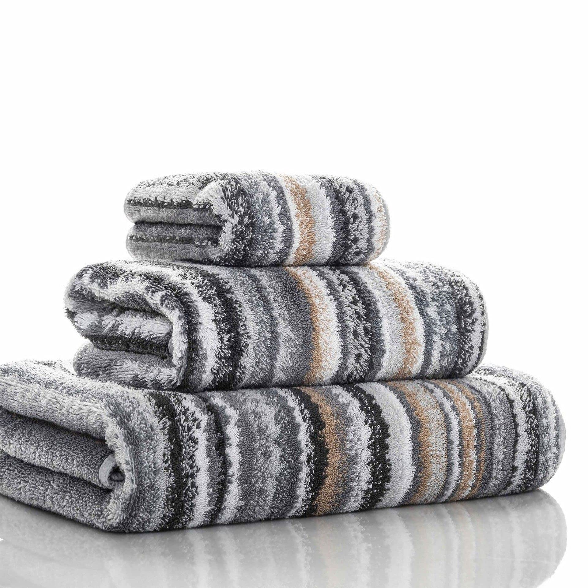 Graccioza Venice Guest Towel (12'' X 20'') - Grey - Made In Portugal, 600-Gsm, Combed Cotton