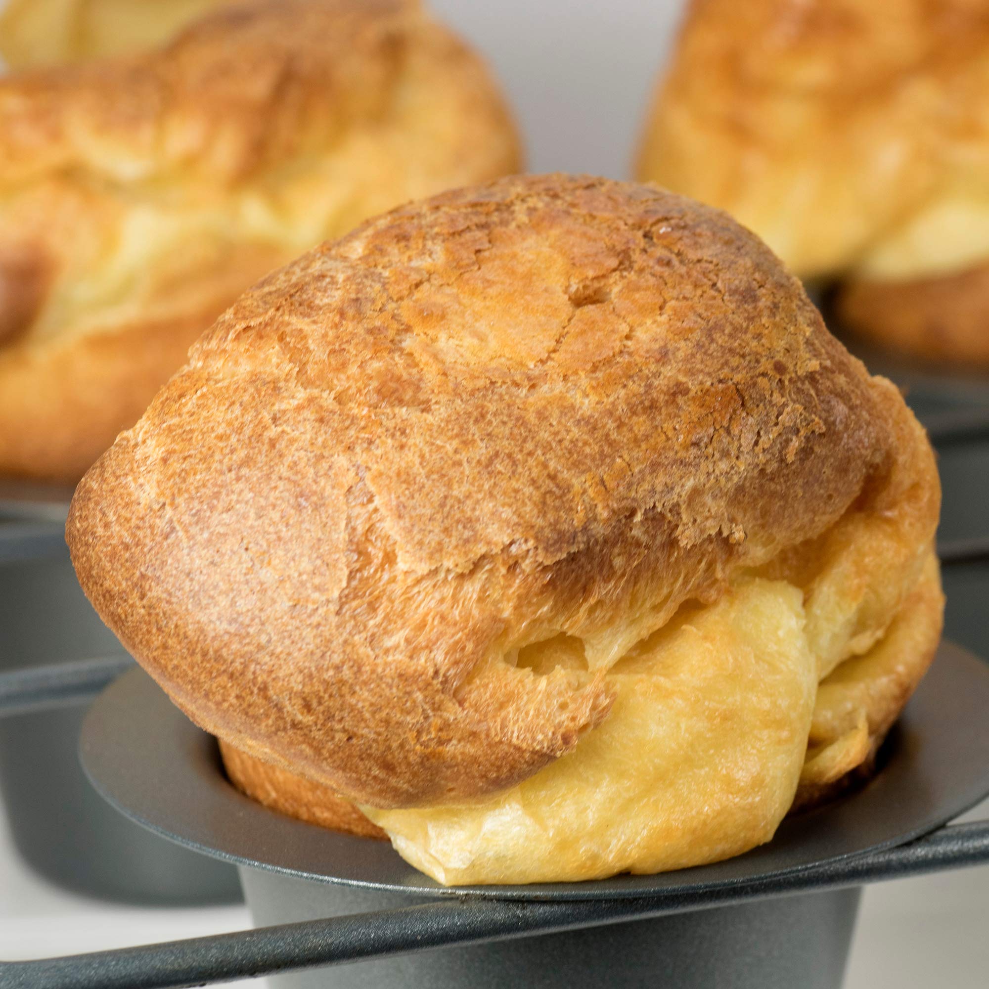 Fox Run 4757 6 Cup Popover Pan, 21 X 87 X 15 Inch, Silver Stainless Steel