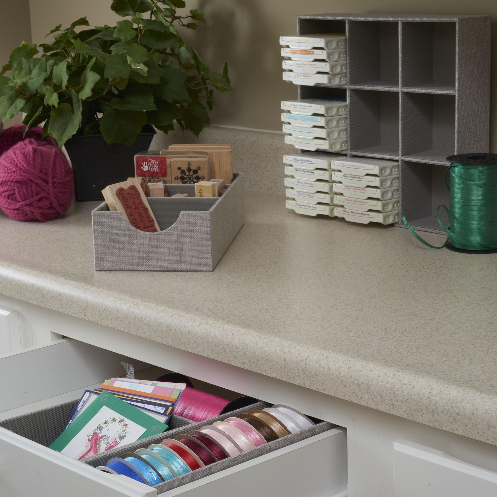 Household Essentials Grey 727-1 Deep 3 Section Drawer Organizer Box for Storage | 12 in x 6.13 in x 3.13