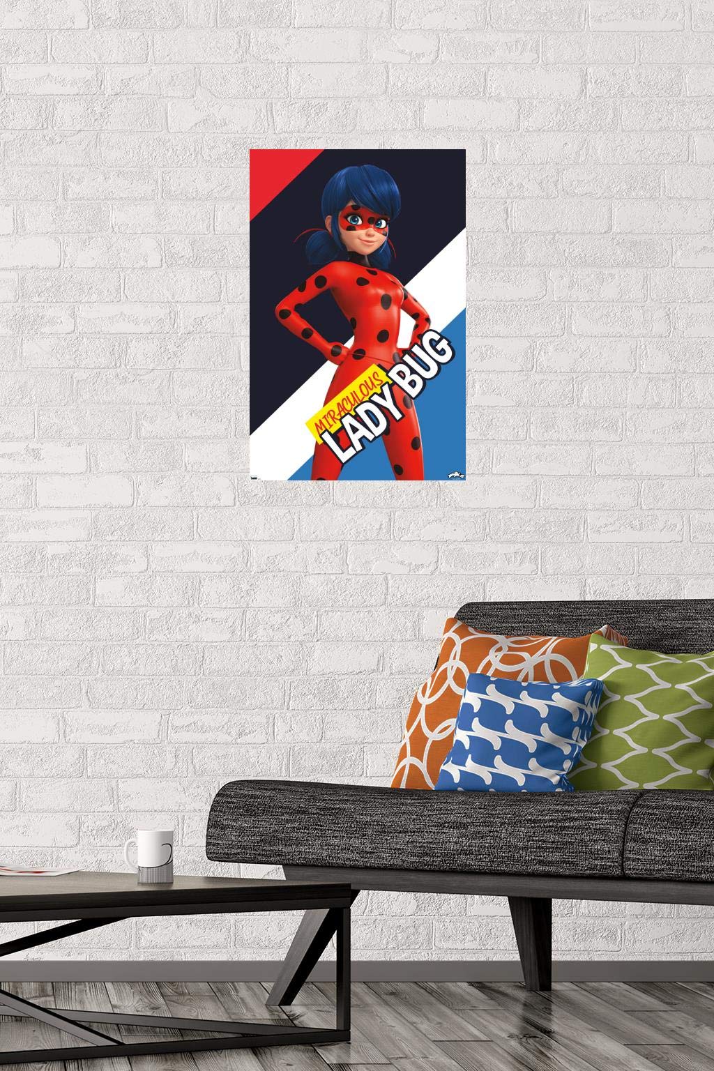 Trends International Miraculous-Ladybug Wall Poster, 14.725 In X 22.375 In, Premium Unframed Version