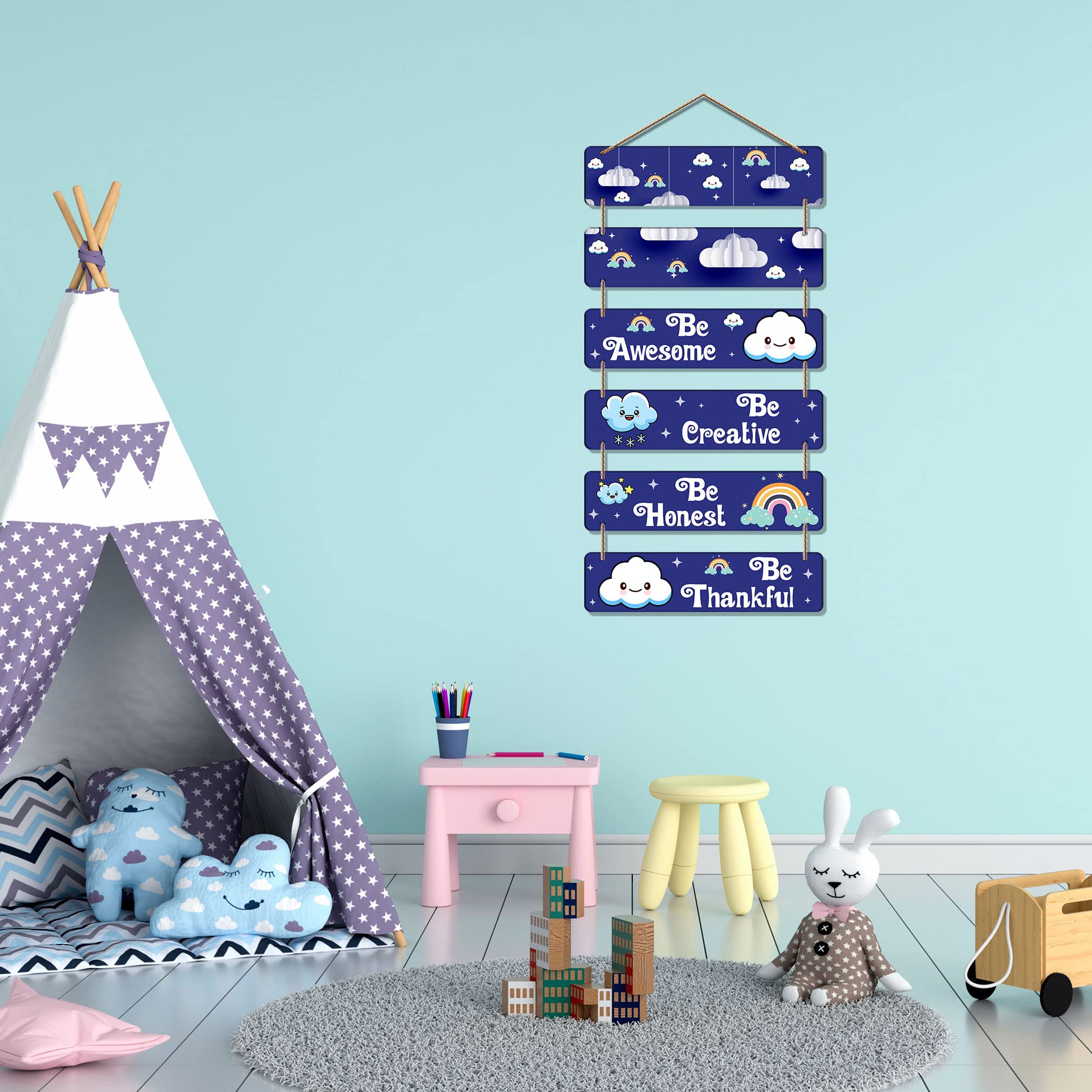 Artvibes Decorative Wall Hanging Wooden Art Decoration Item For Kids Room | Living Room | Bedroom | Home Decor | Gifts | Quotes