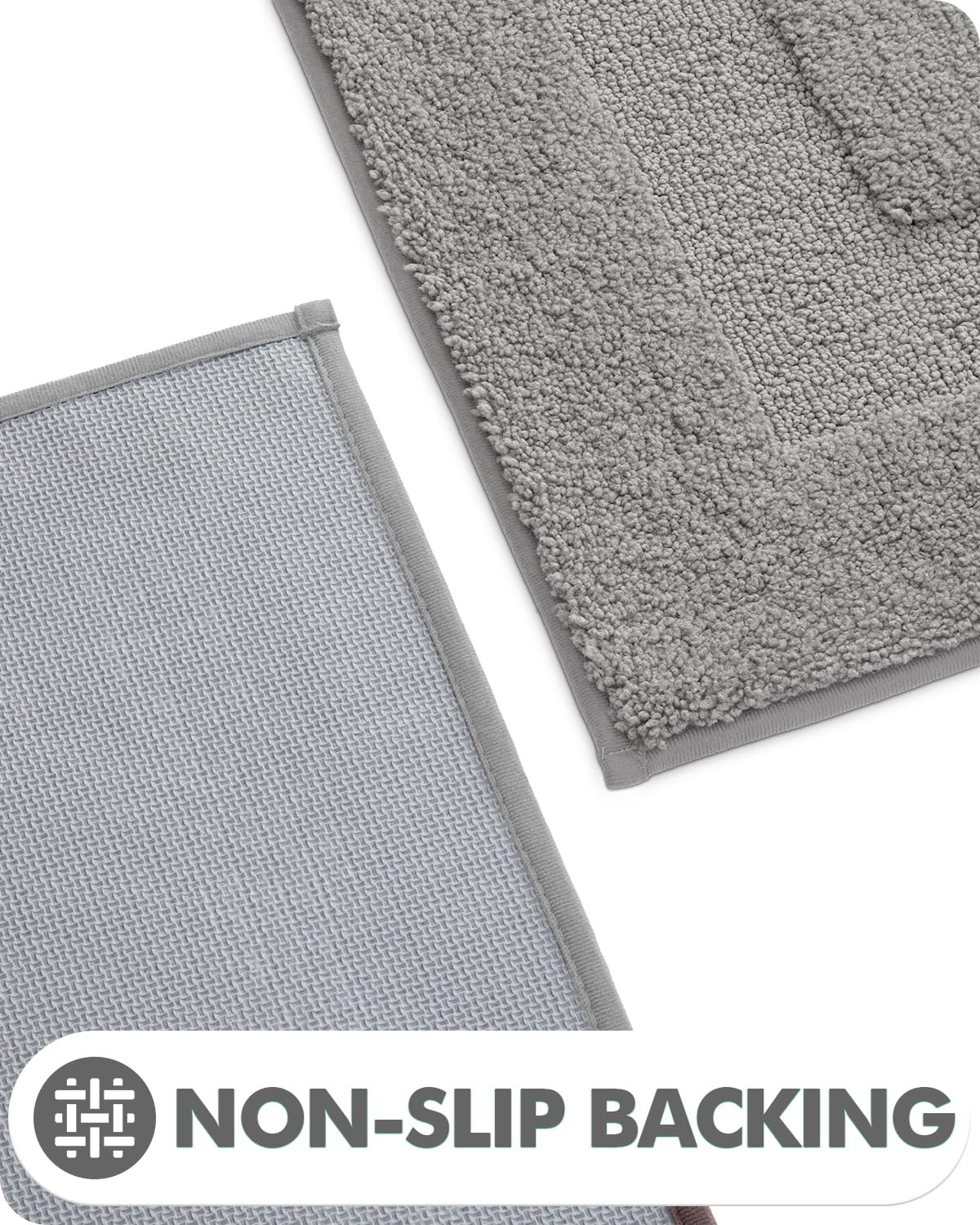 Lumi Bathroom Rugs, 24''X43'' Ultra Soft Bath Mats For Bathroom, Absorbent Bath Mat, Microfiber Washable Bath Rug, Non Slip Rubb
