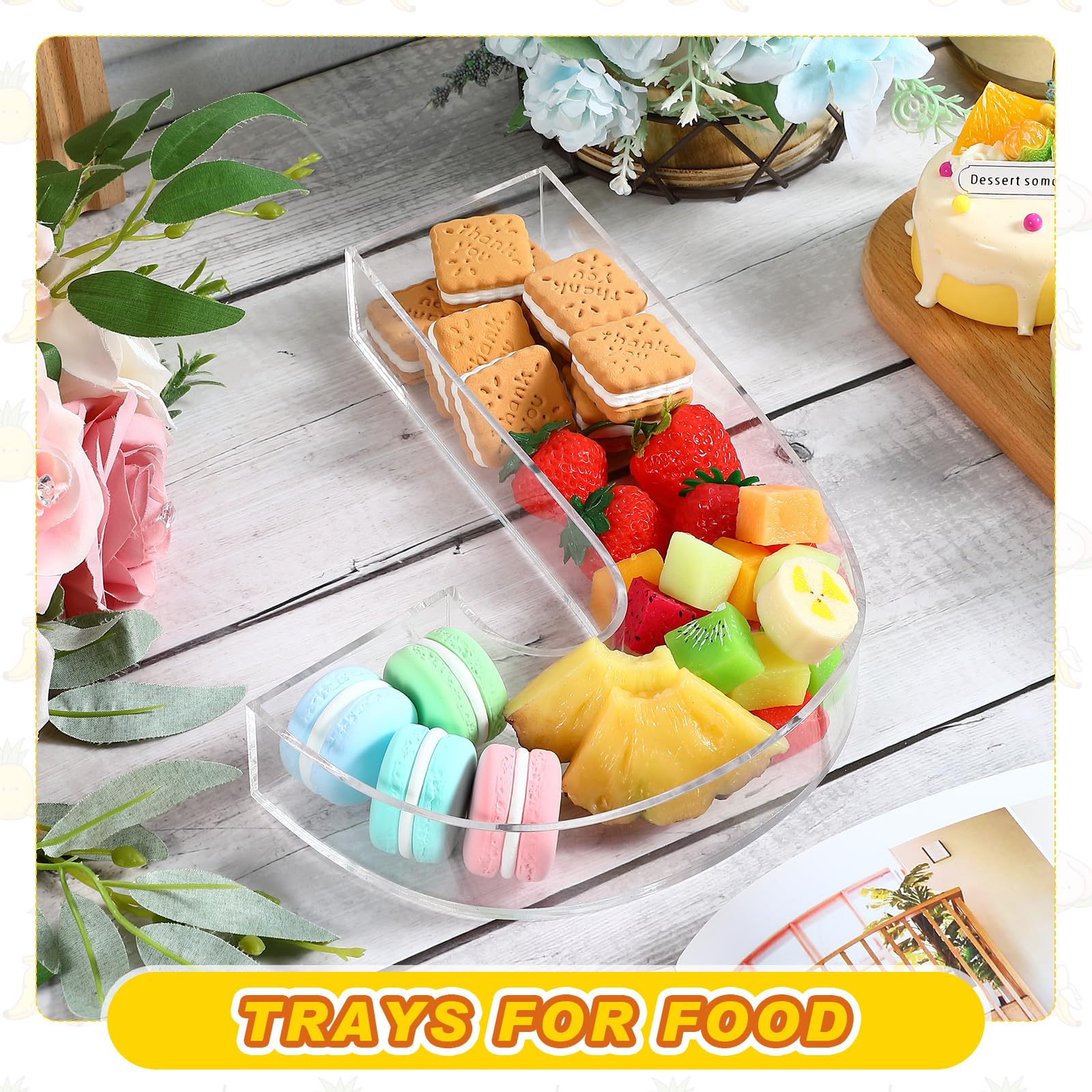 Uiifan 10   Acrylic Letter Box Form Tray Display Fillable Letter Charcuterie Box Acrylic Candy Dish for Birthday Party Reusable