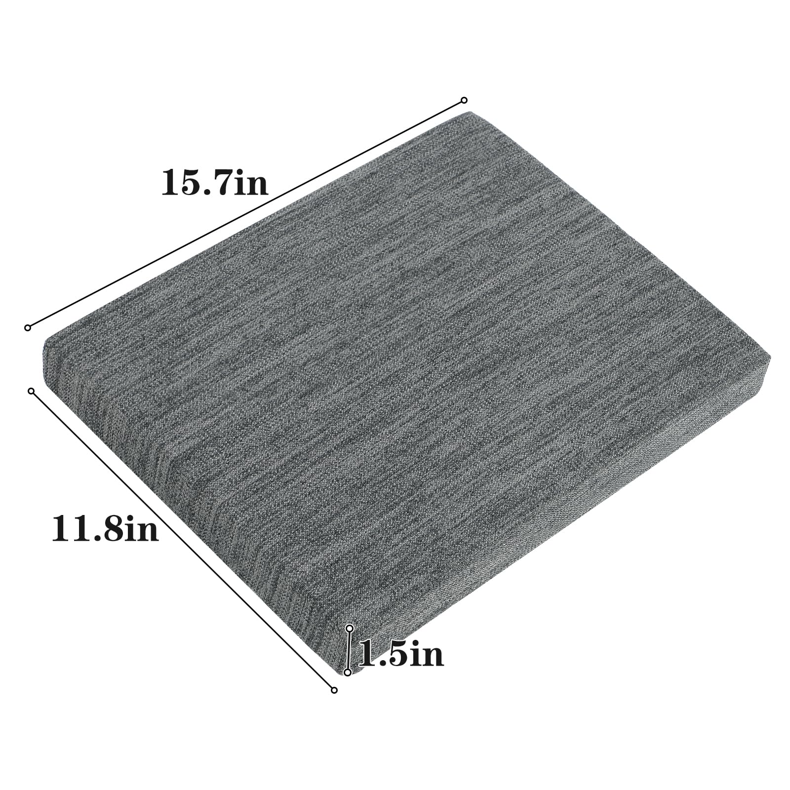 Baibu Rectangle Bar Stool Cushions, Non-Slip Dining Bar Stool Cushion Pads Kitchen Bench Stool Cushions With Machine Washable Co