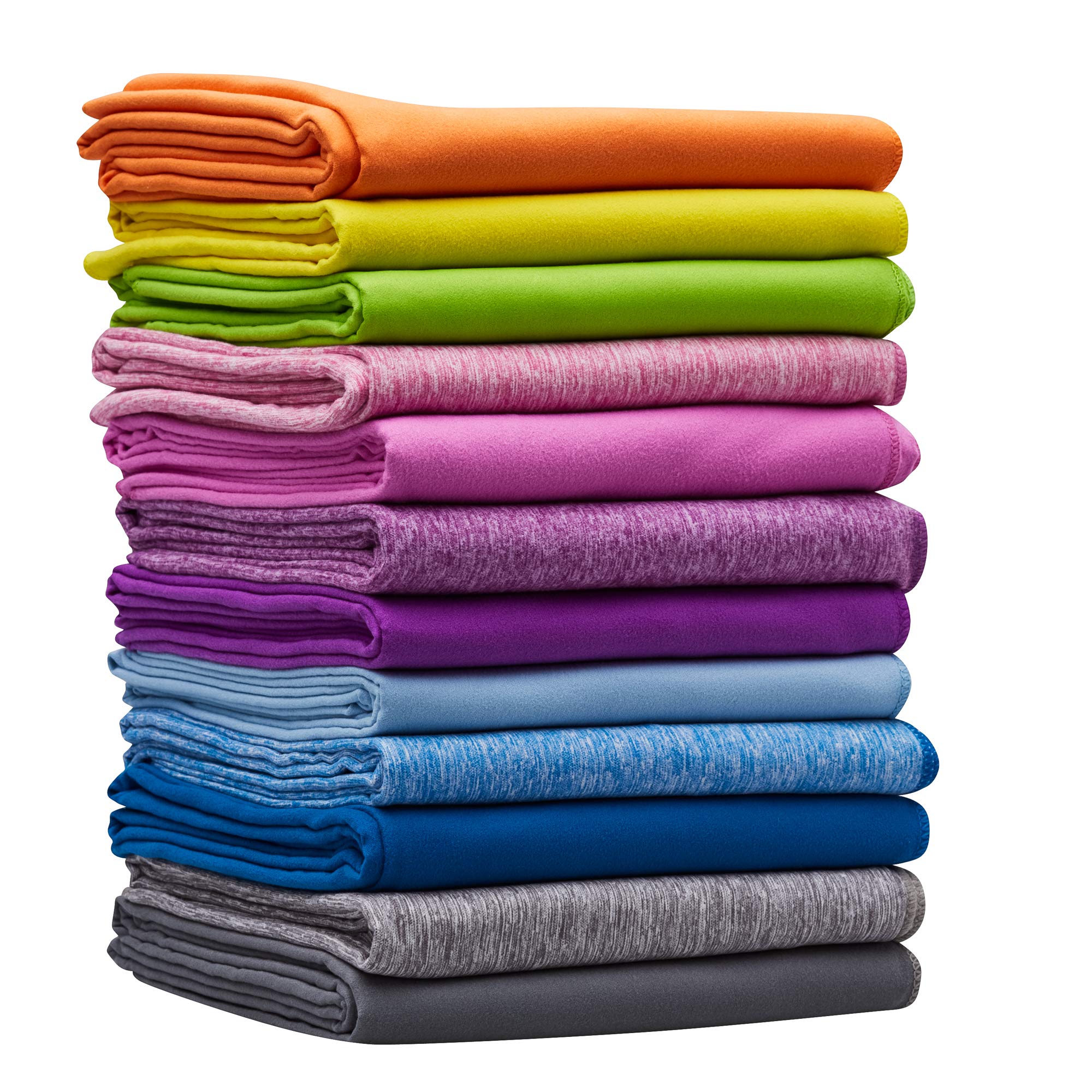 micro-miracle XL - 2 Quick Dry Microfiber Towels  60x30 in + 22x14 in  13 Colors  Soft and Lightweight for Travel  Backpacking  Camping  RV  Beach and Gym/Fast Dry  No Smell  Compact + Pouch