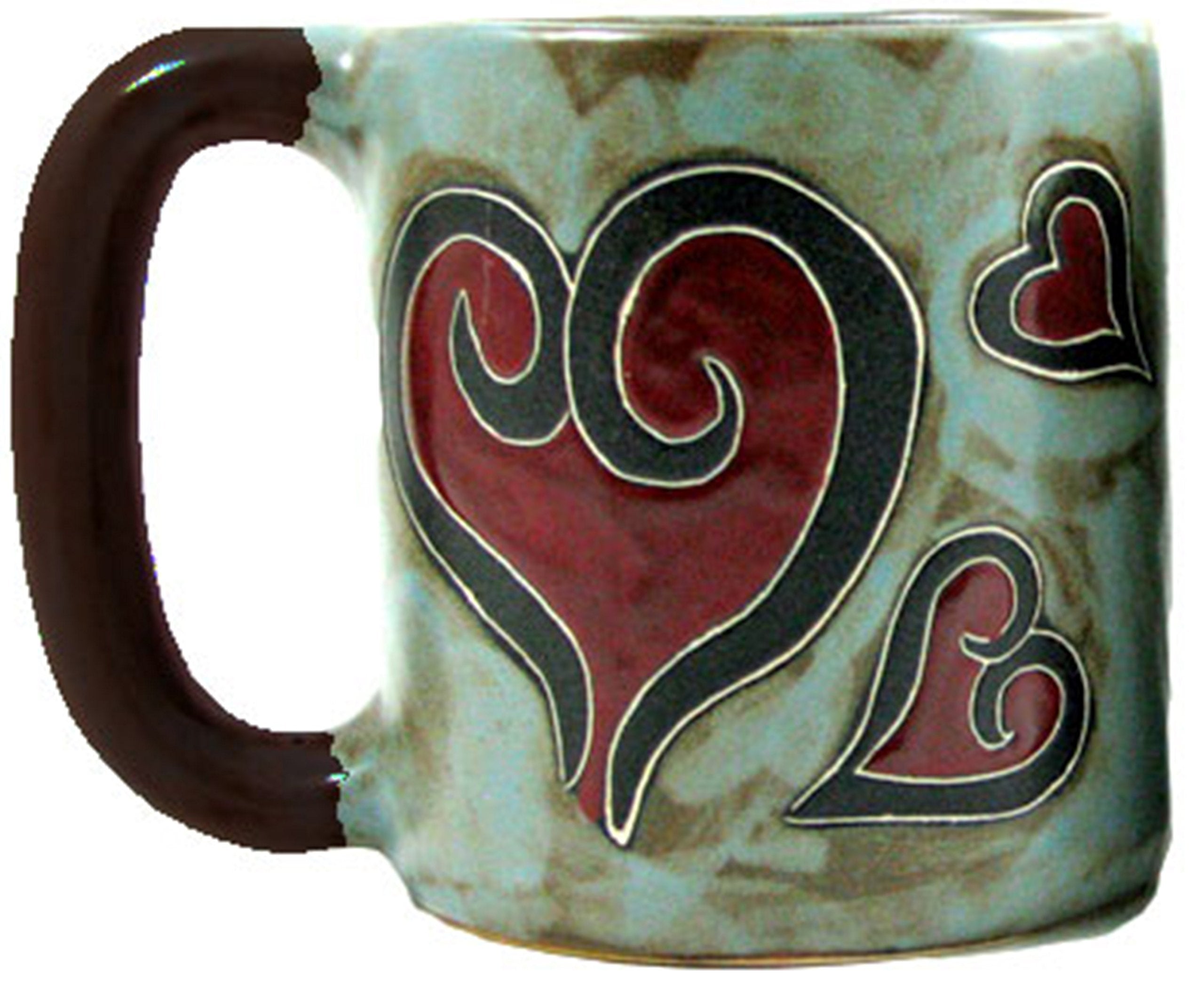 Mara Stoneware Mug  Hearts  16 oz