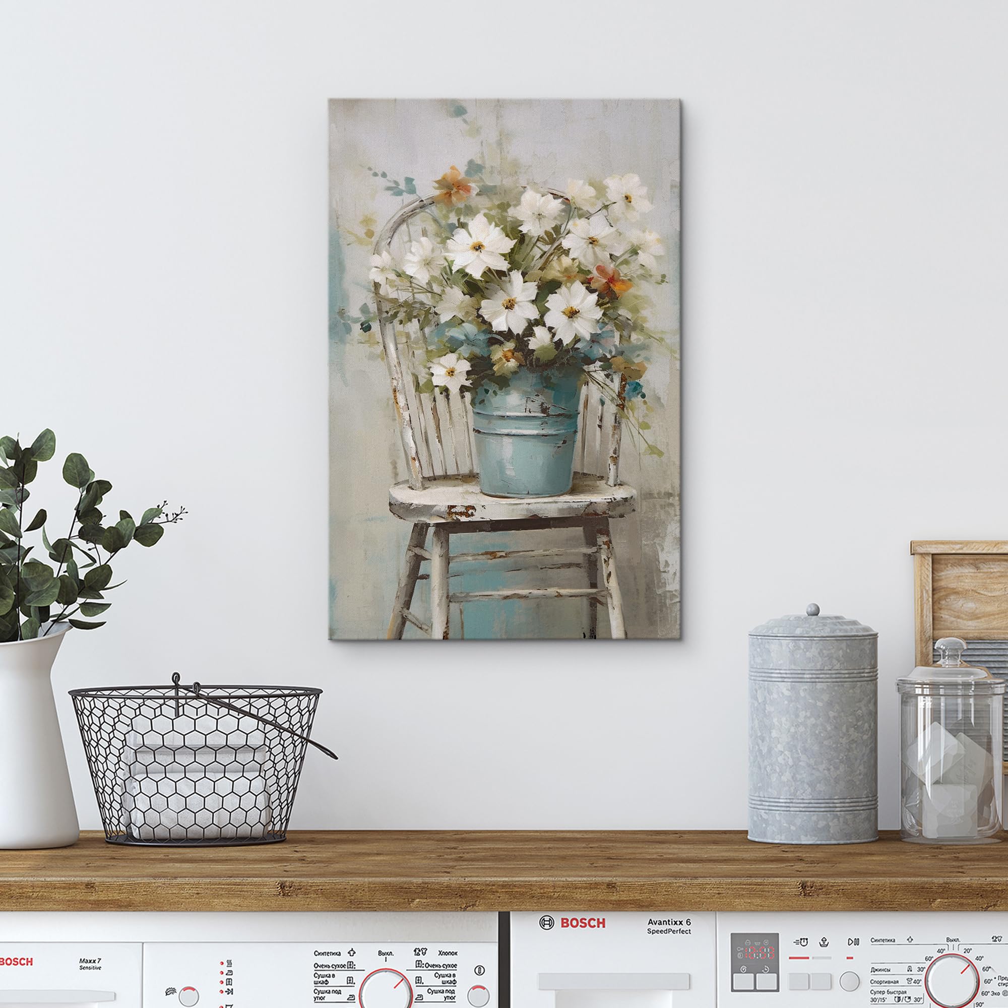 Wall26 Canvas Print Wall Art Fine Art Still Life White Daisy Flowers Nature Wilderness Illustrations Modern Art Botanical Floral
