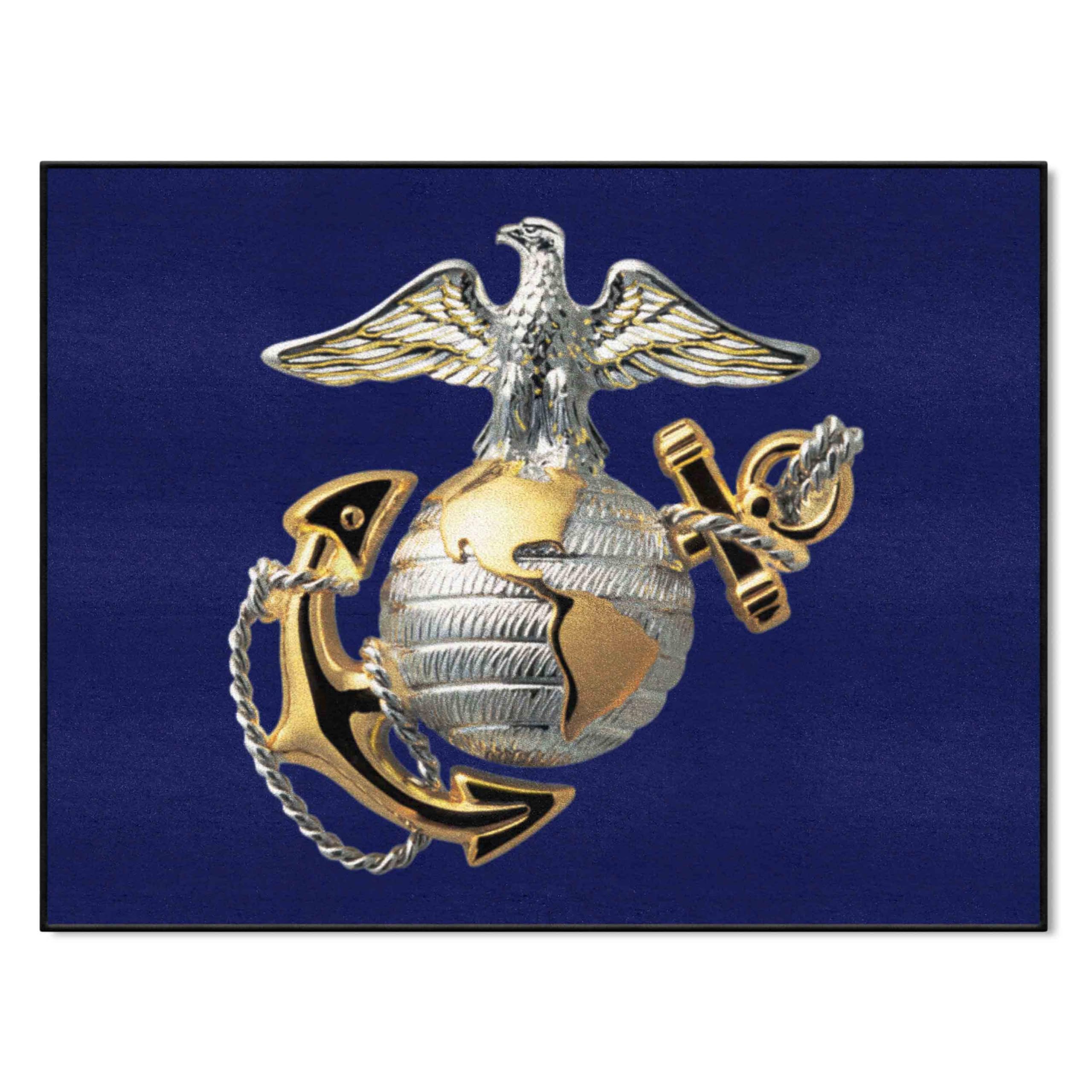 FANMATS 25141 U.S. Marines All-Star Rug - 34 in. x 42.5 in. Military Area Rug, Home Decor Rug and Tailgating Mat
