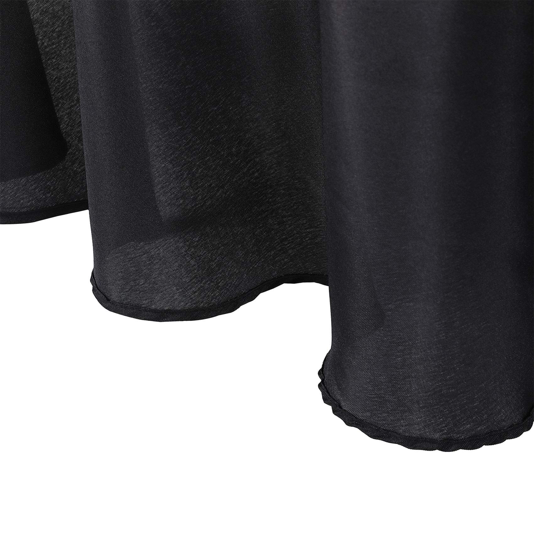 Ascoza 6Pack 90 Inch Black Round Tablecloth In Polyester Fabric For Wedding/Banquet/Restaurant/Parties