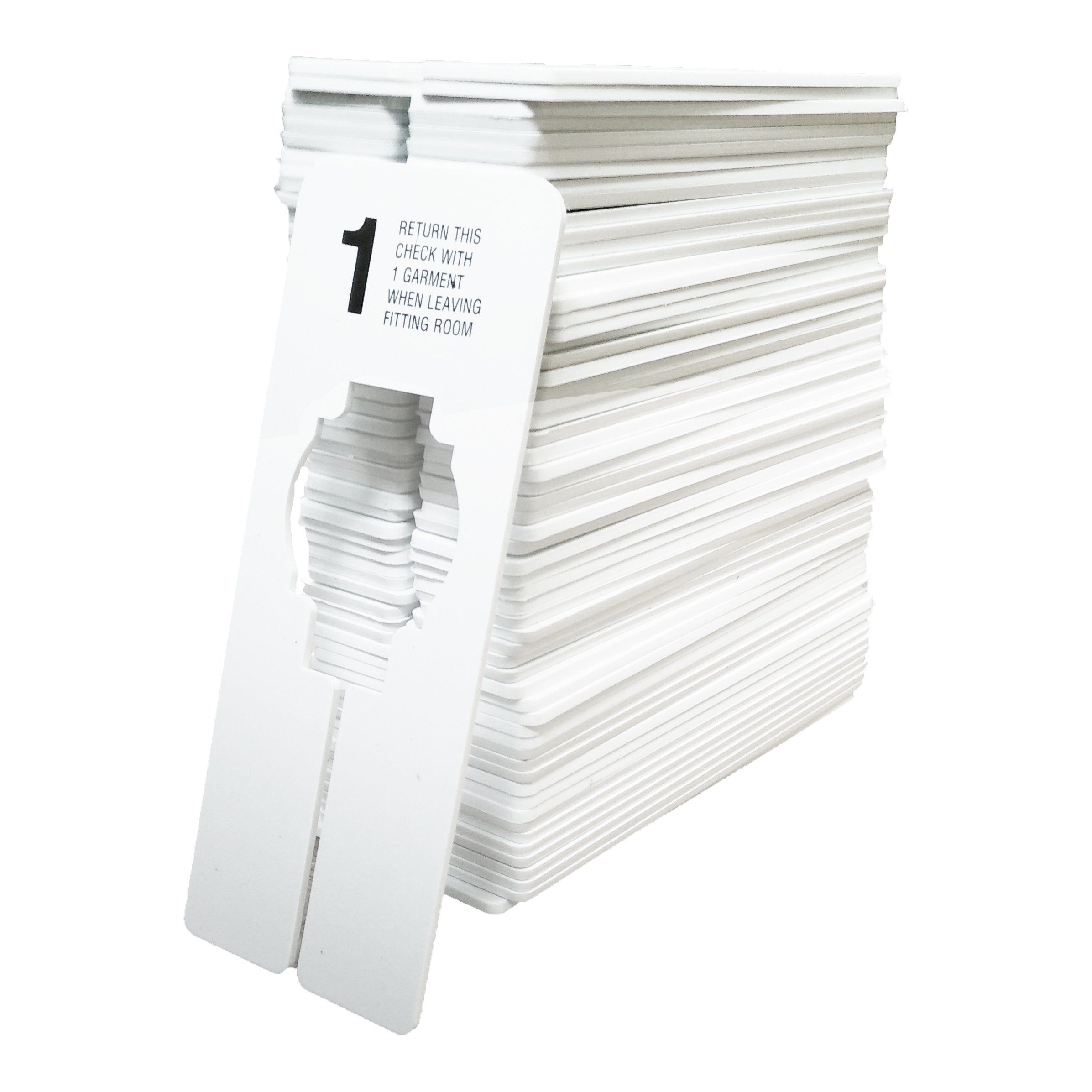 Fitting Room Number Tags, Numbers 1-6