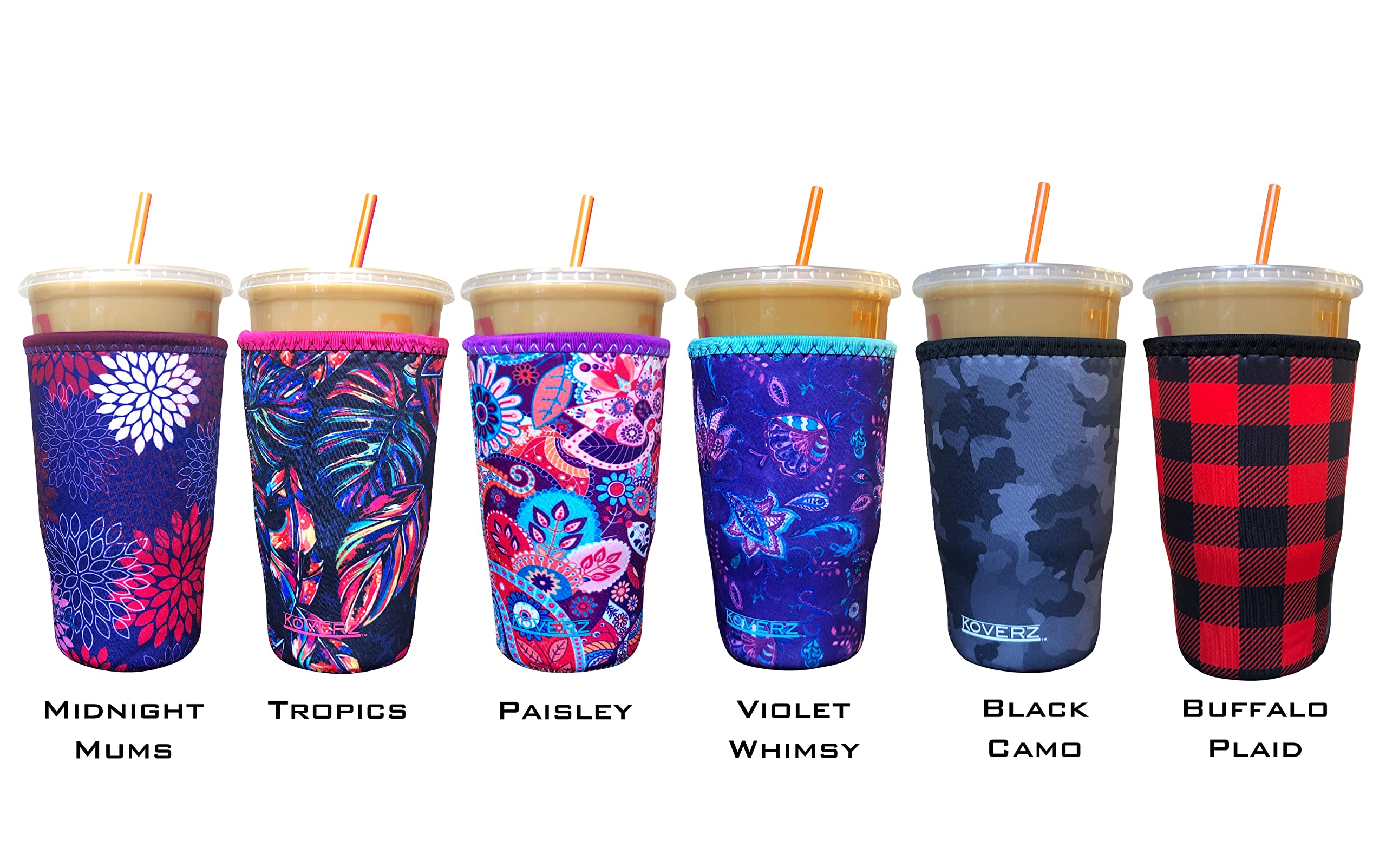 Koverz 3-Pack Iced Coffee Sleeve SET OF 3 - Blue Aquatint by Jason Mathias