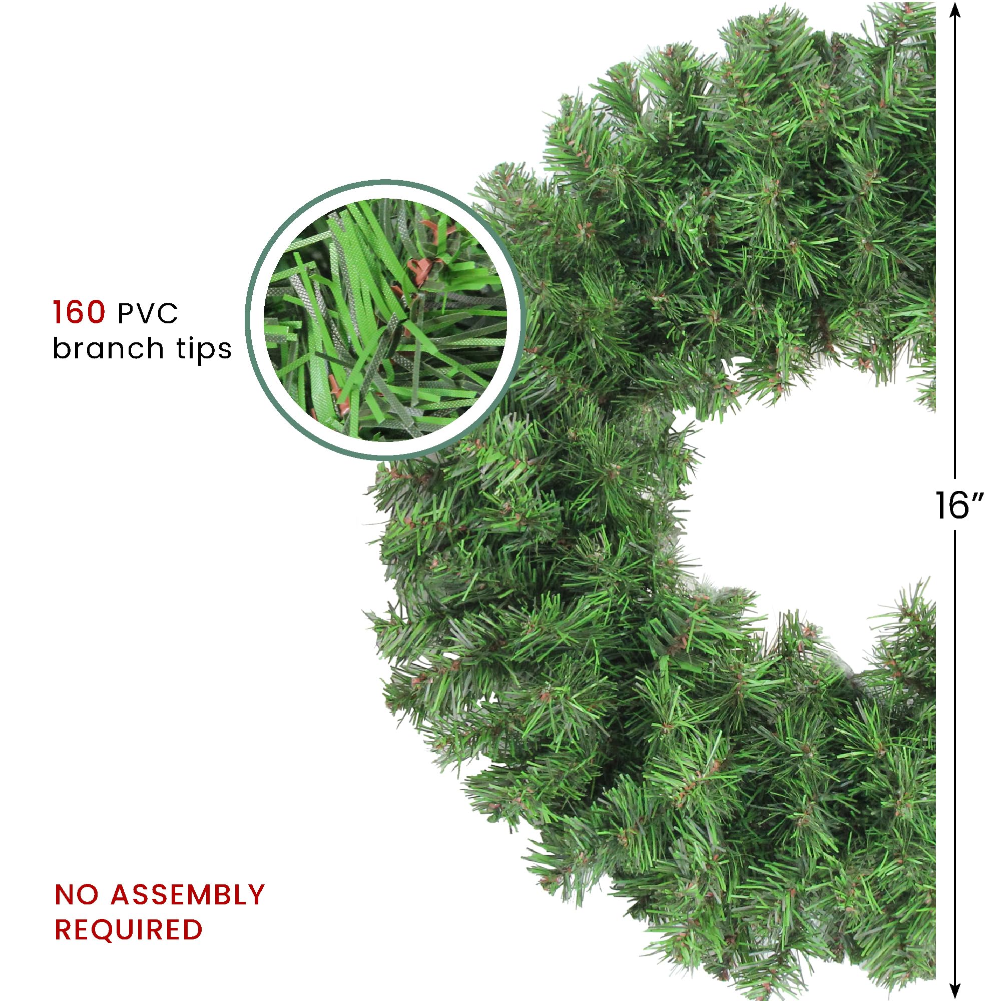 Northlight Colorado Spruce 2-Tone Artificial X-Mas Wreath, Green