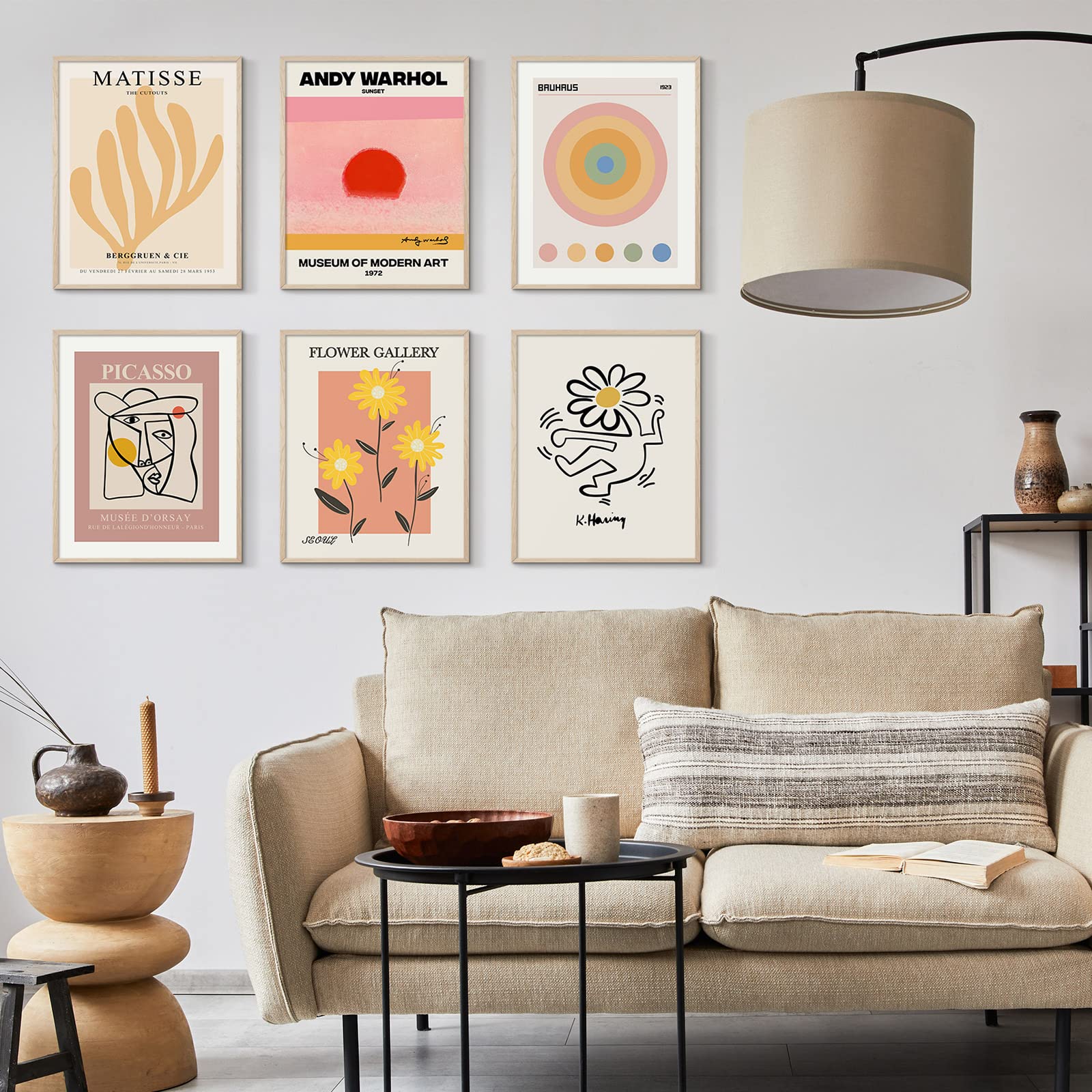 Habseligkeit Abstract Wall Art Prints, Flower Market Wall Art Prints, Cute Matisse Posters For Room Aesthetic Unframed, 8X10In,