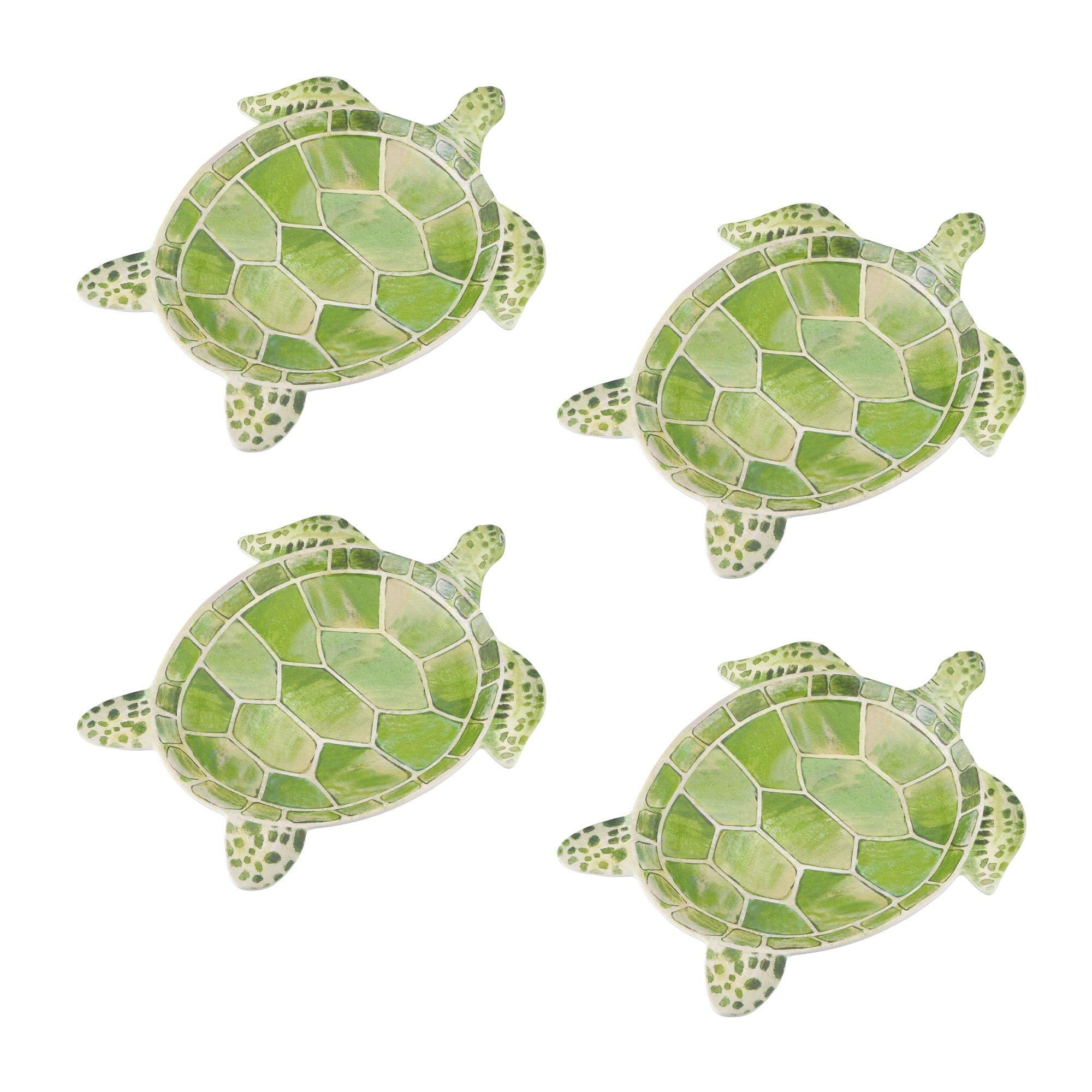 Upware 4-Piece 9.75 Inch Melamine Serving Plate/Dinner Plates (Sea Turtle)