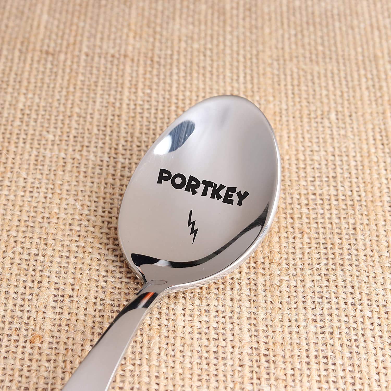 THE BASH AFFAIR Inspirational Teen Gift  Valentine' S Day Gift For Him  Portkey Engraved Spoon Gift For Men Women  Literature Wizard Gift For Book Lover