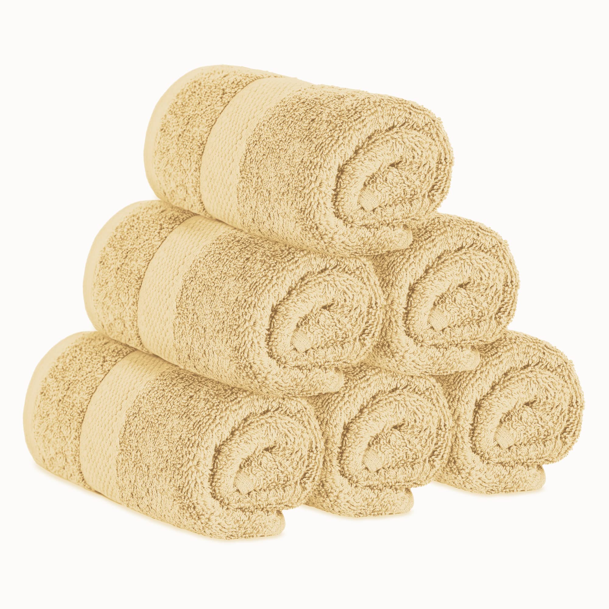 Infinitee Xclusives Premium Sand Hand Towels - Pack Of 6, 16X28 Inches Bathroom Hand Towel Set, Hotel & Spa Quality Hand Towels
