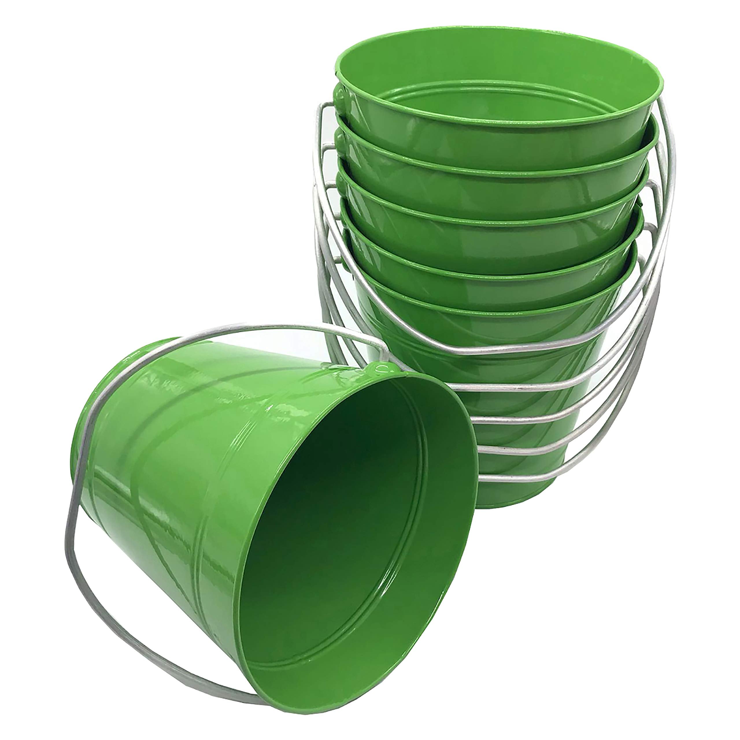 Italia 6 Pack Size 5.6 X 6 H Color Green,Quality Metal Bucket, 1.5 Quart 6-Pack