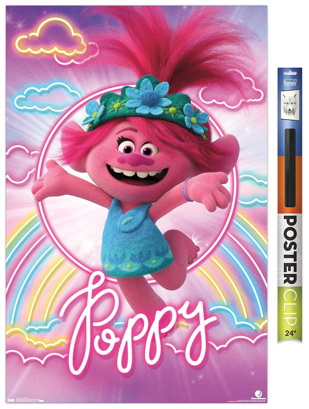 Trends International Dreamworks Trolls 2 - Poppy Wall Poster, 22.375'' X 34'', Poster & Clip Bundle