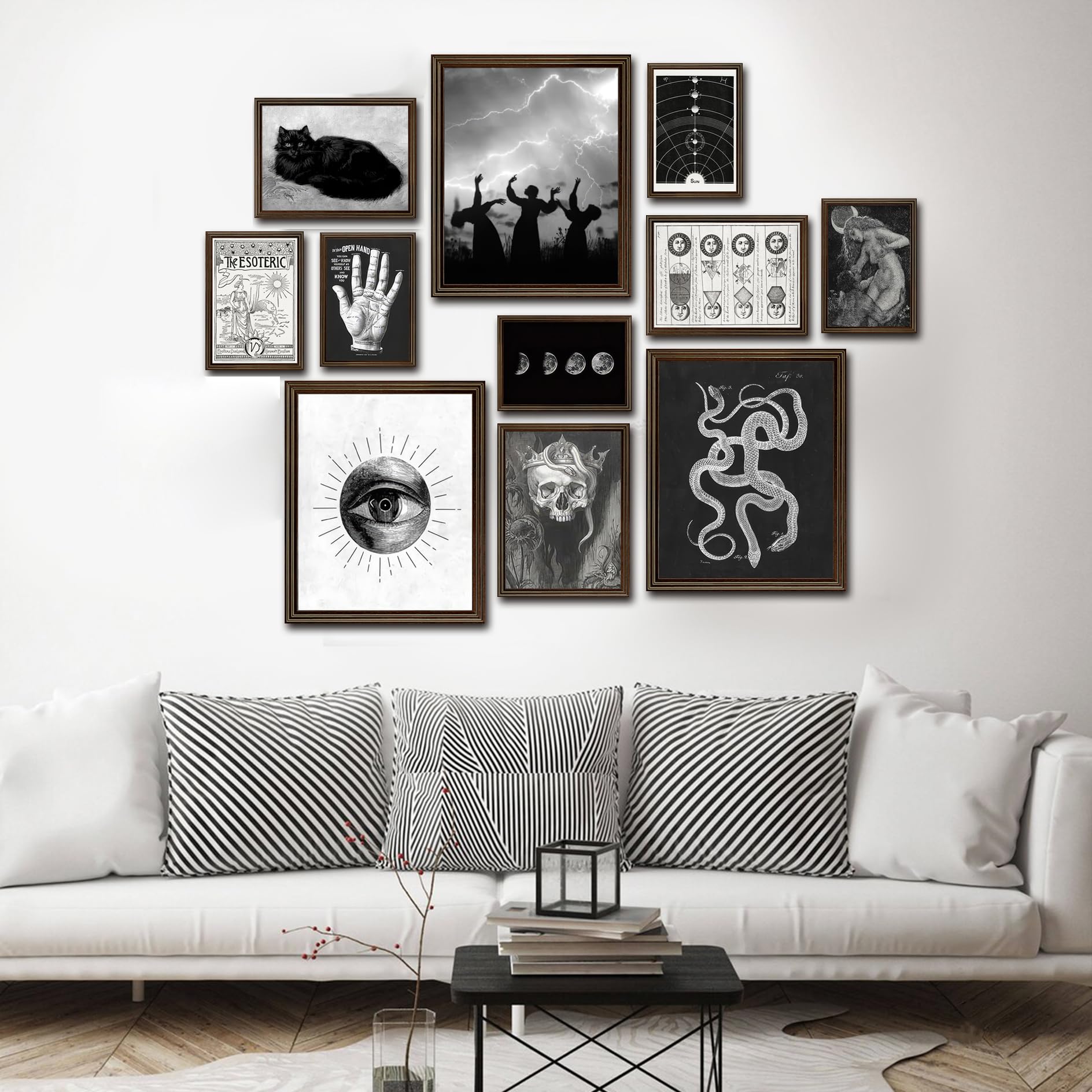 Lanchi95 Dark Room Decor, Halloween Wall Art Prints, Gothic Home Decor, Witchy Home Decor, Spooky Home Decor Halloween Decor, Go