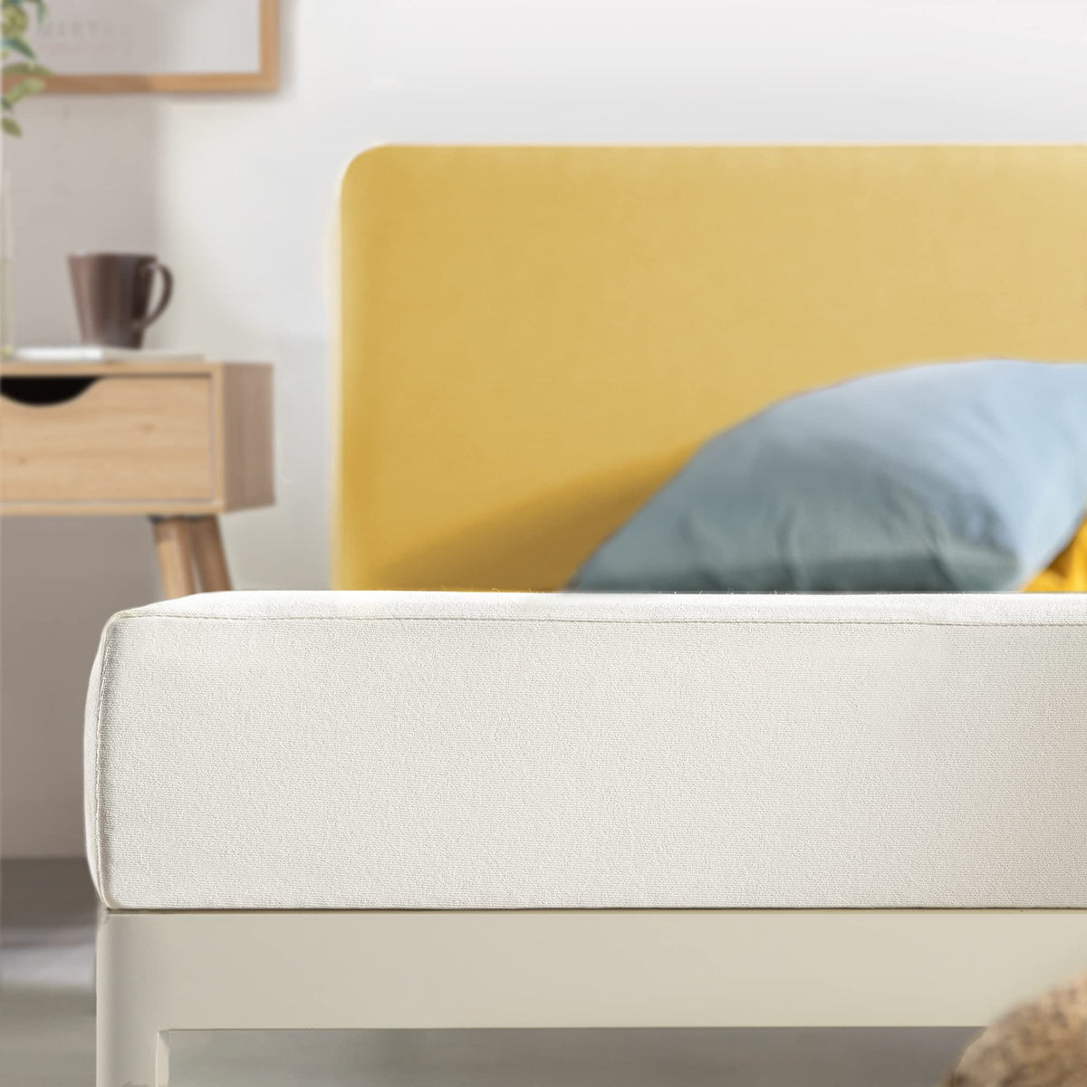 Best Price Mattress Queen Mattress 6 Inch Bed-In-A-Box, Green Tea Memory Foam, Cream