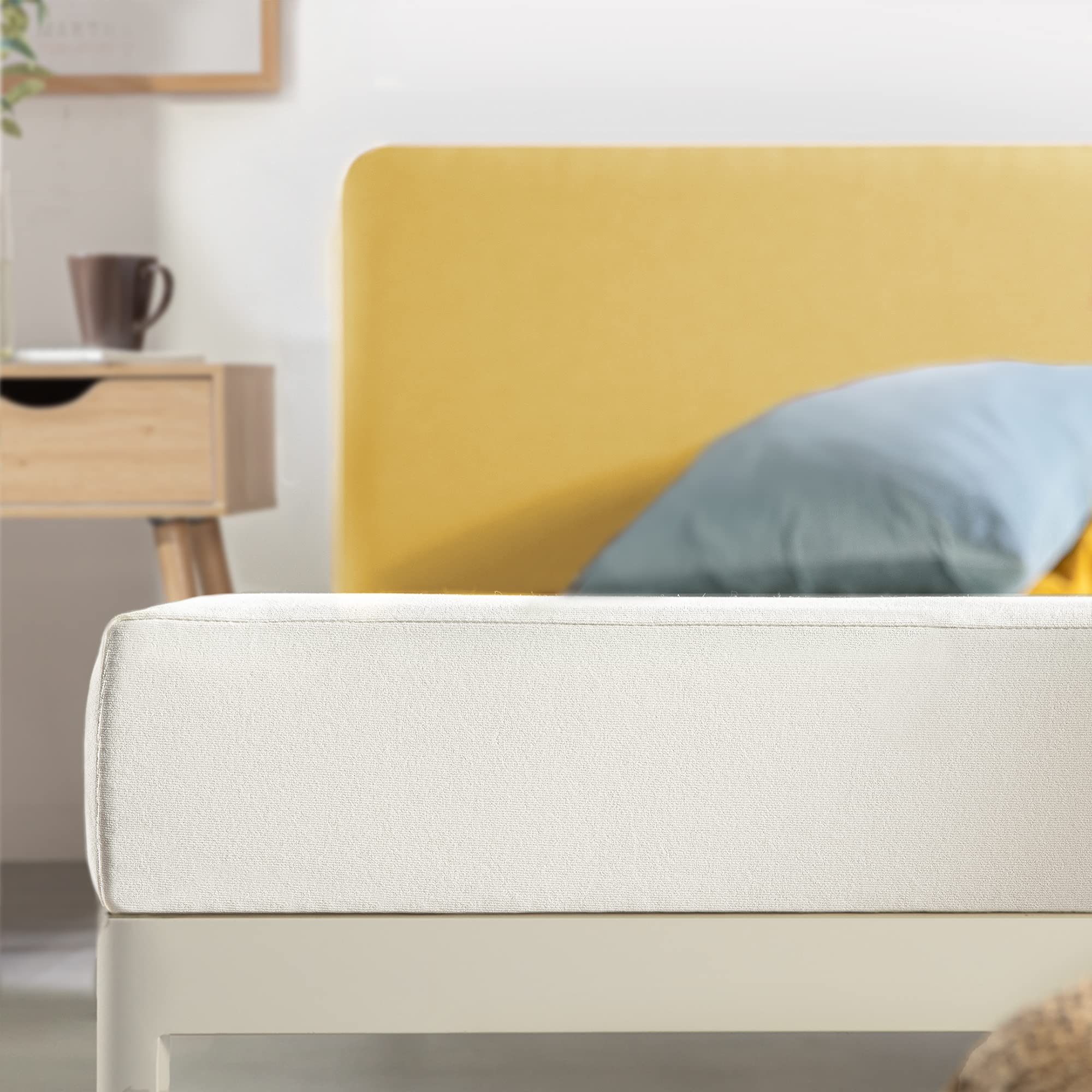 Best Price Mattress 6 inch Twin Mattress Bed-In-A-Box  Green Tea Memory Foam  White
