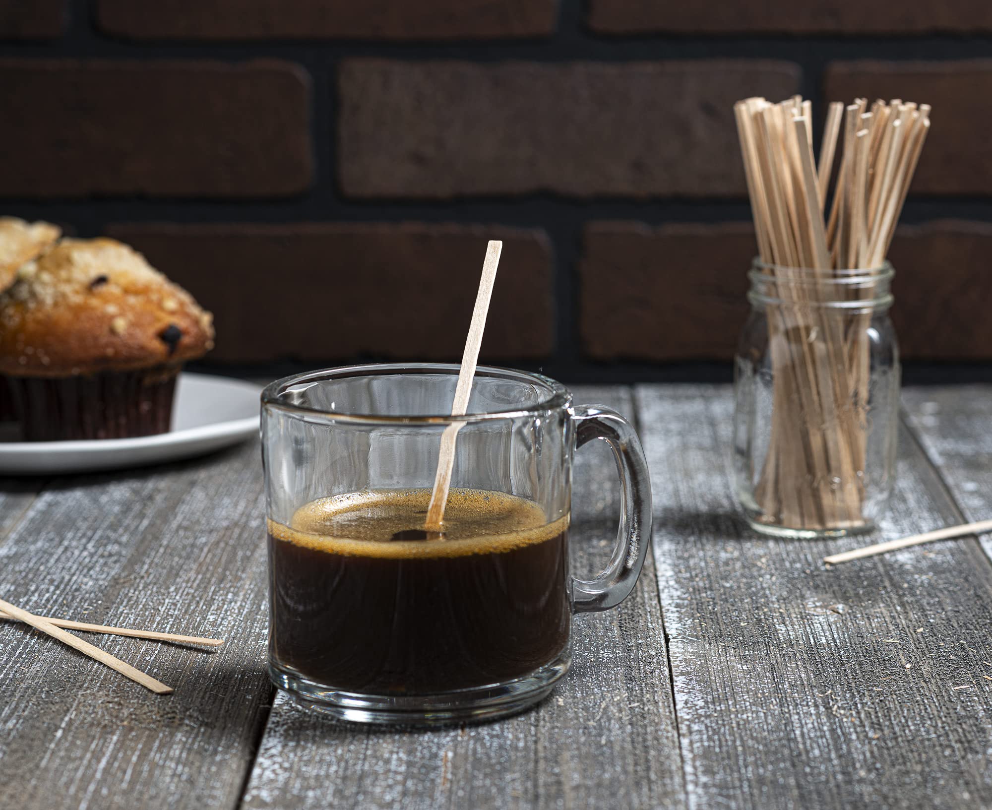 Prestee Wooden Coffee Stirrer, 1000 Disposable Coffee Stir Sticks, 5.5'' Wooden Stir Sticks For Coffee & Cocktails, Wooden Bever