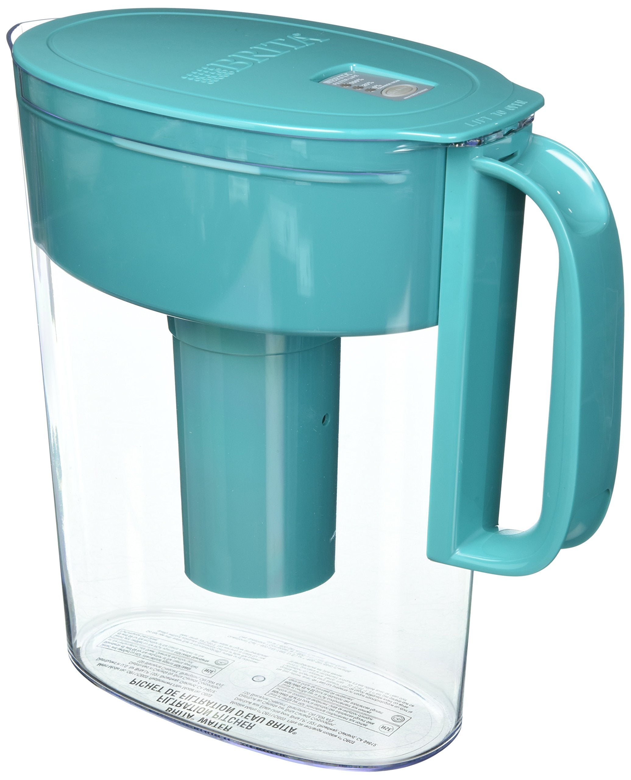Brita Water Filter Pitcher For Tap And Drinking Water With 1 Standard Filter, Lasts 2 Months, 6-Cup Capacity, Bpa Free, Turquois