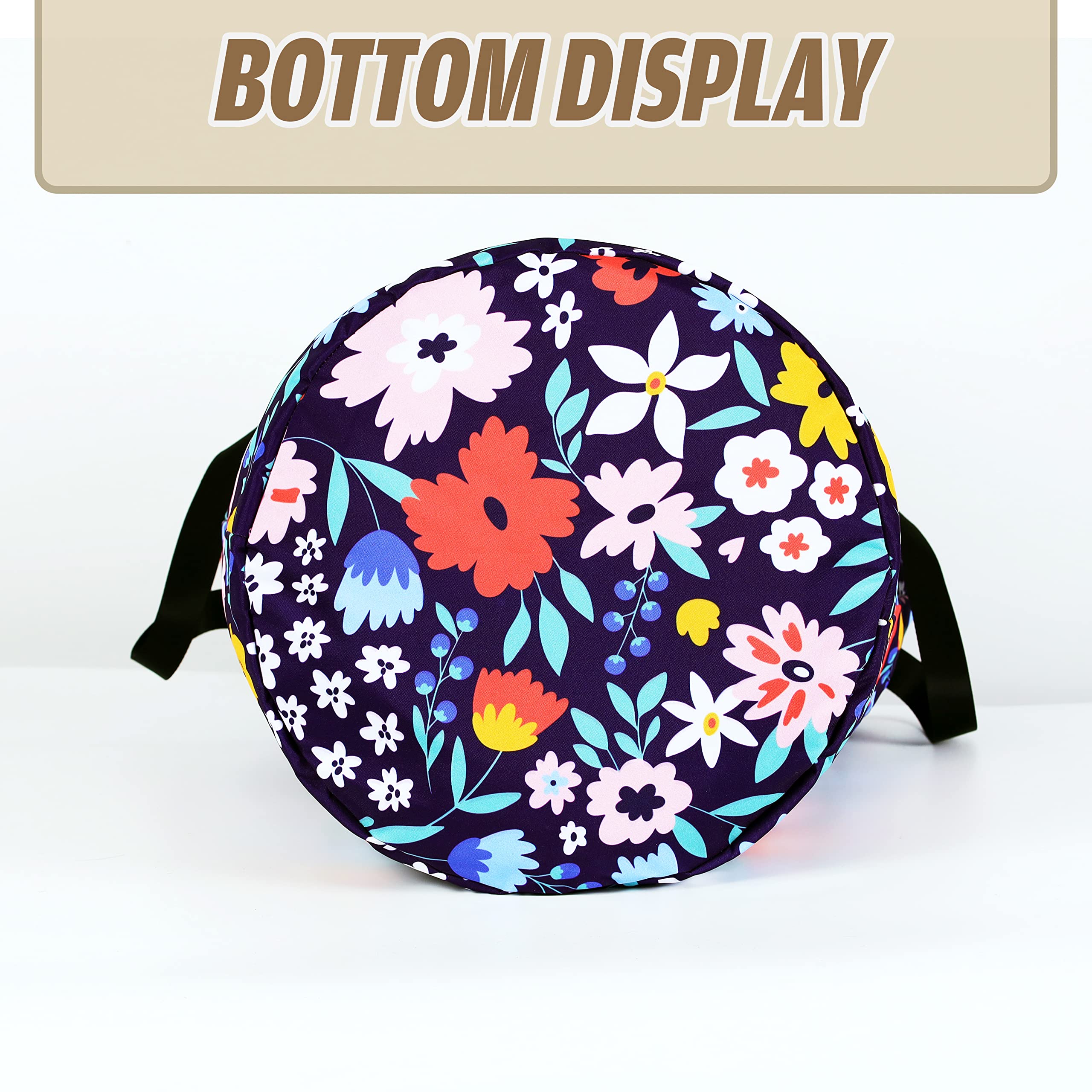 Folk Floral Art Laundry Basket Beautiful Flowers Foldable Waterproof Oxford Cloth Funny Tote Bag Laundry Hamper Clothes Storage