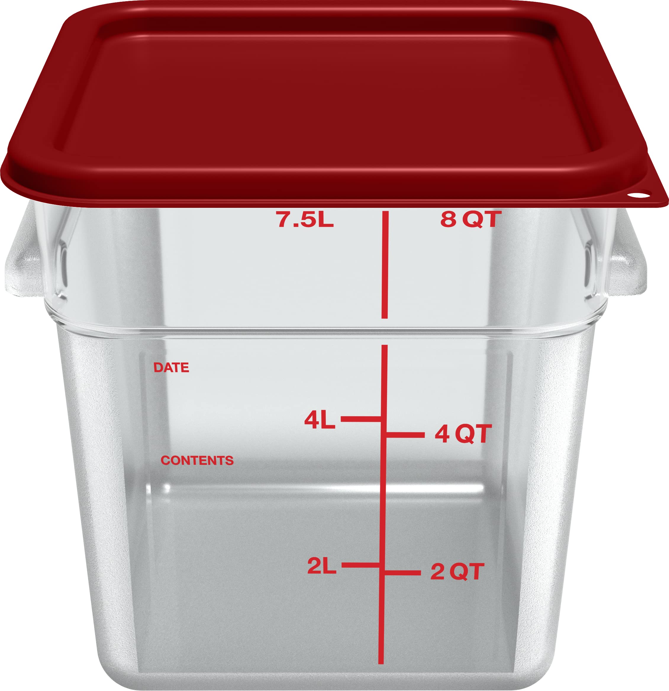 Carlisle Foodservice Products Squares Square Food Storage Container Lid With Stackable Design For Catering, Buffets, Restaurants