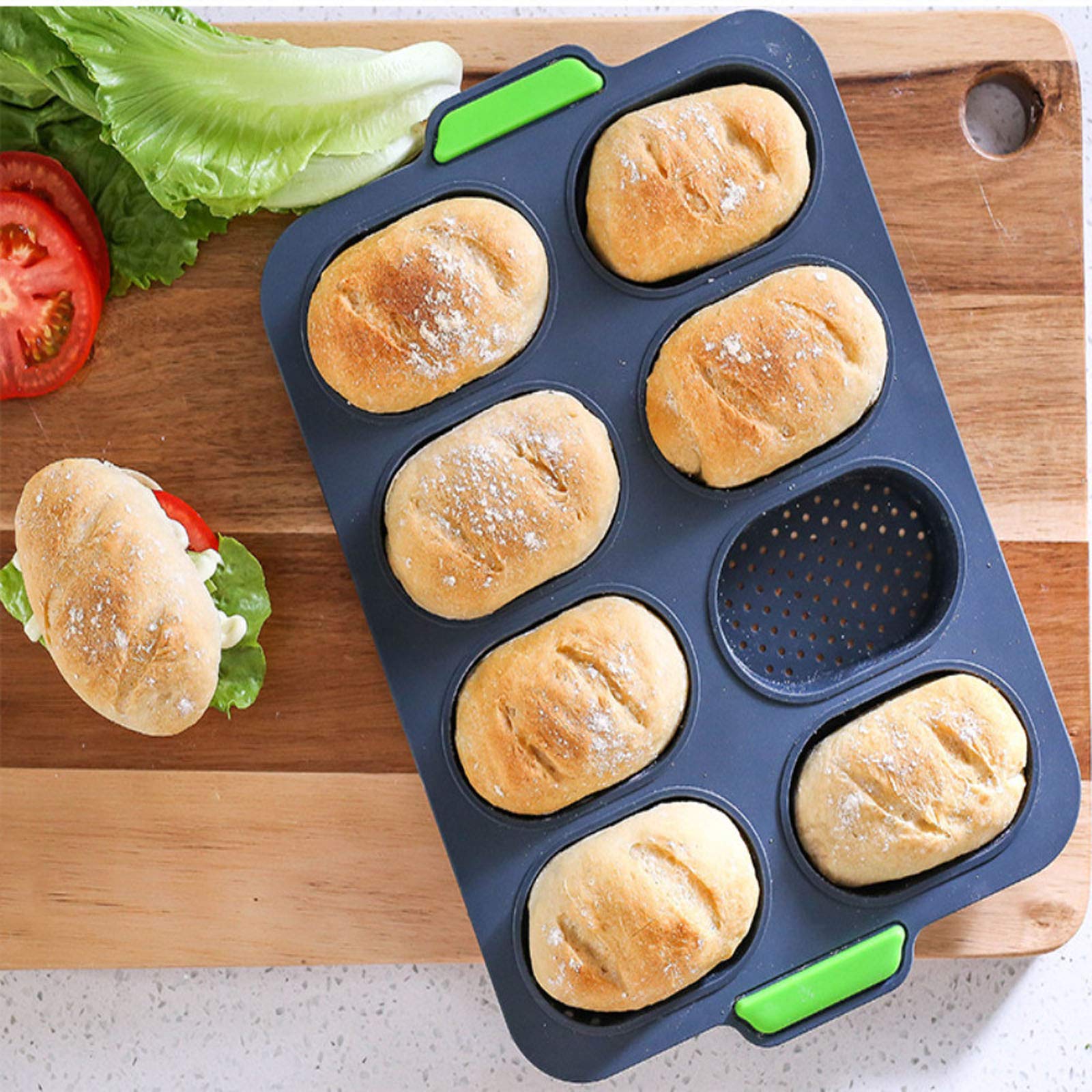 Joyeee French Bread Tray For Baking, Non Stick French Bread Baguette Mold, Mini Cake Baking Pan Mold, Baguette Loaf Baking Pan F