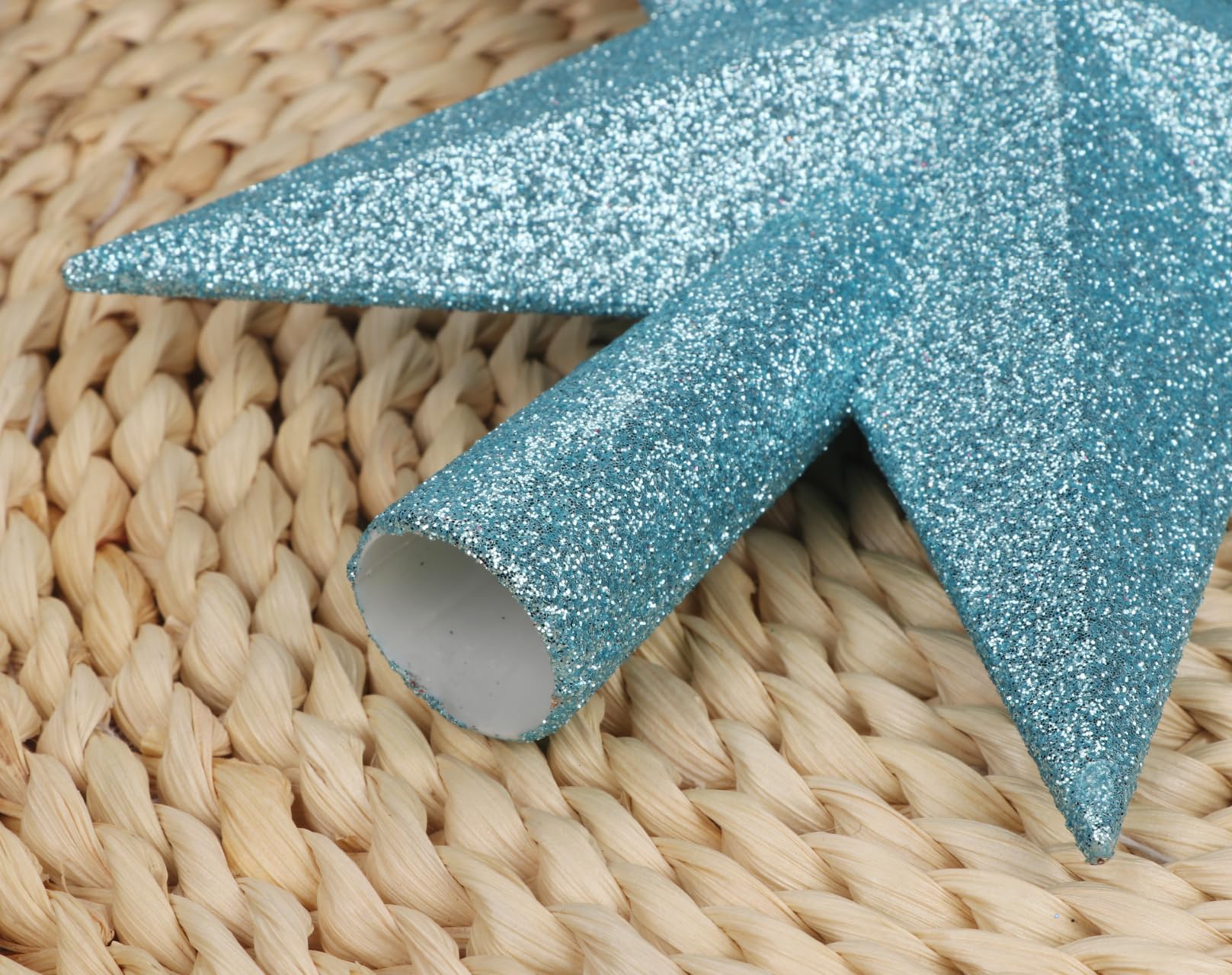 YYCRAFT Glitter Star Tree Topper Christmas Decoration-10 Inch,Blue