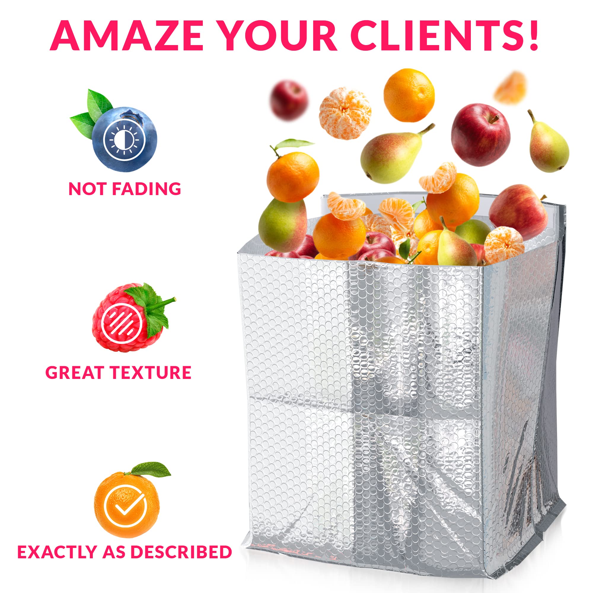 Abc Pack & Supply 10 Pack Silver Foil Insulated Box Liners 10 X 10 X 10 Inches. Shipping Boxes For Frozen Food, Odorless Insulat