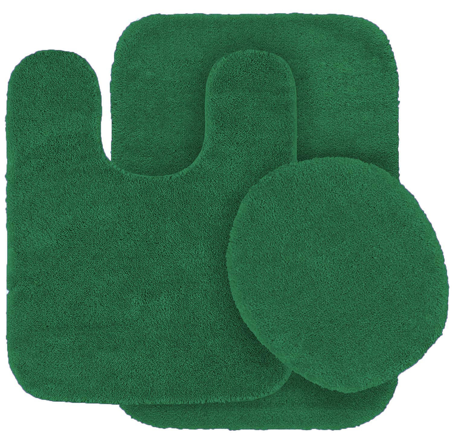 3 pc Solid Olive Green Bathroom Rug Set Bath Mats Bath Set Super Soft Anti Slip Soft Mats New