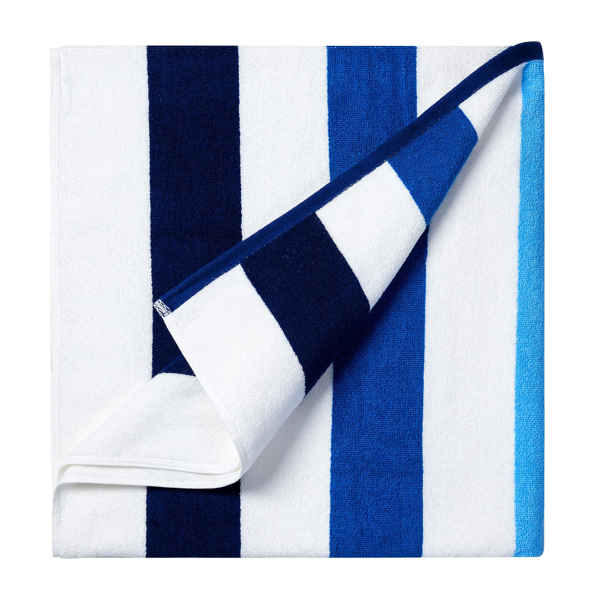 Bornbay Cotton Oversized Beach Towel - Extra Large 40''X70'' Plush Thick Pool Towel, Xl Fluffy Multi Blue Beach Towels Stripe Sw
